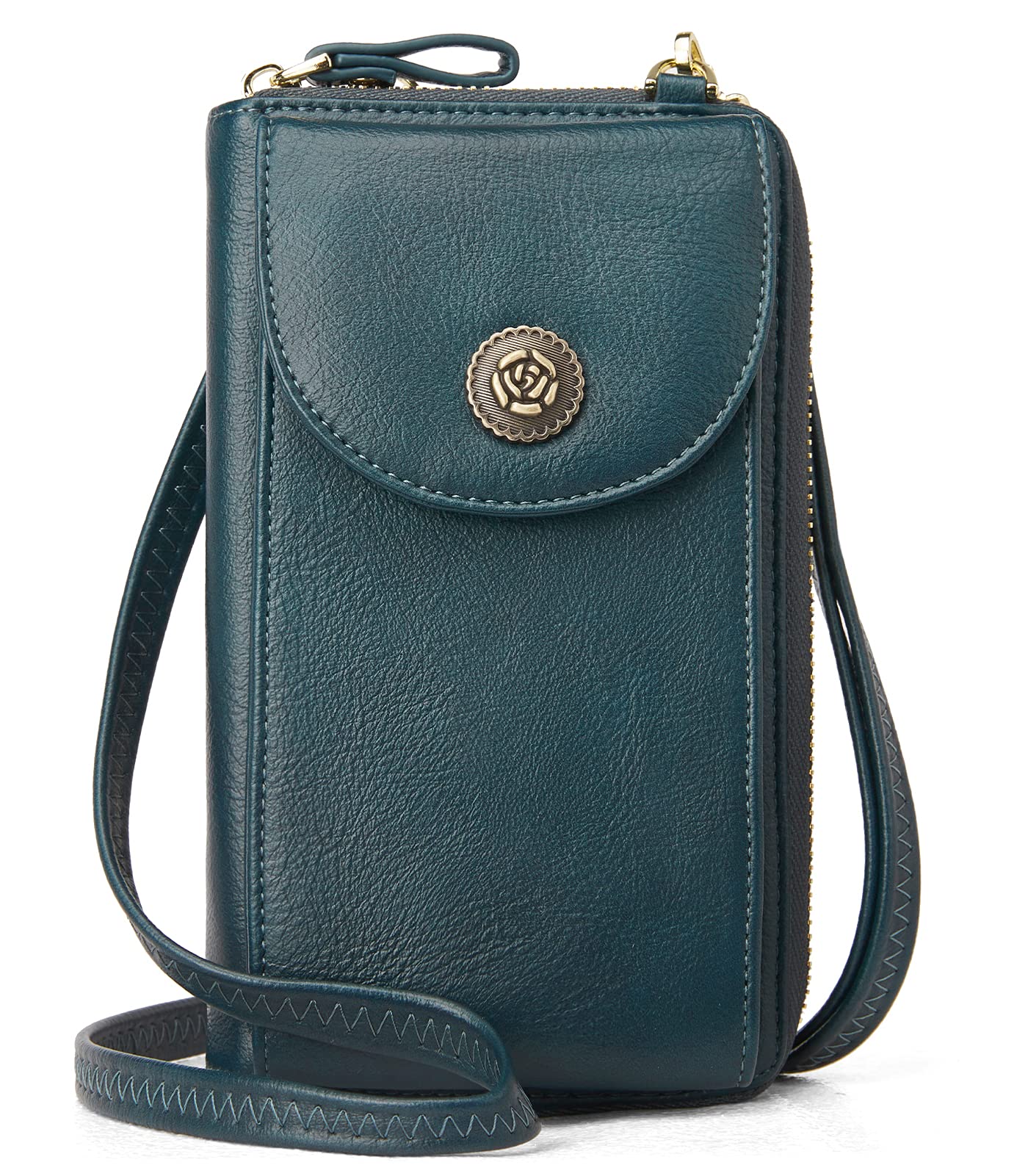 BROMEN Vegan Leather Crossbody Phone Purse for Women - Small Wallet Bag with Credit Card Holder - Perfect for Travel, Shopping & Everyday Use