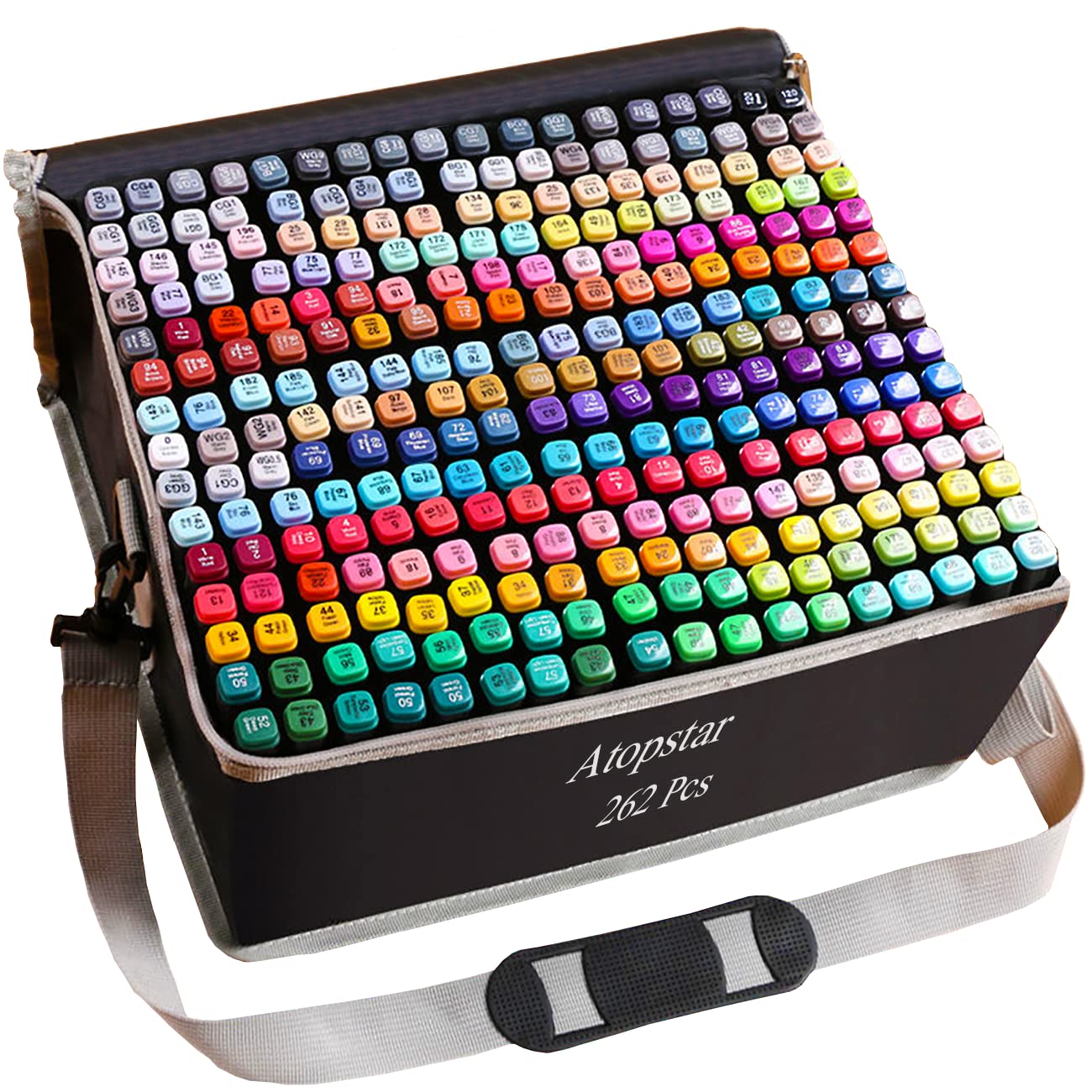 ARTHEHE 262 Color Alcohol Marker Set - Professional Art Markers for Manga, Design & School, Quick-Drying with Storage Case | Perfect for Sketching, Illustration & Calligraphy