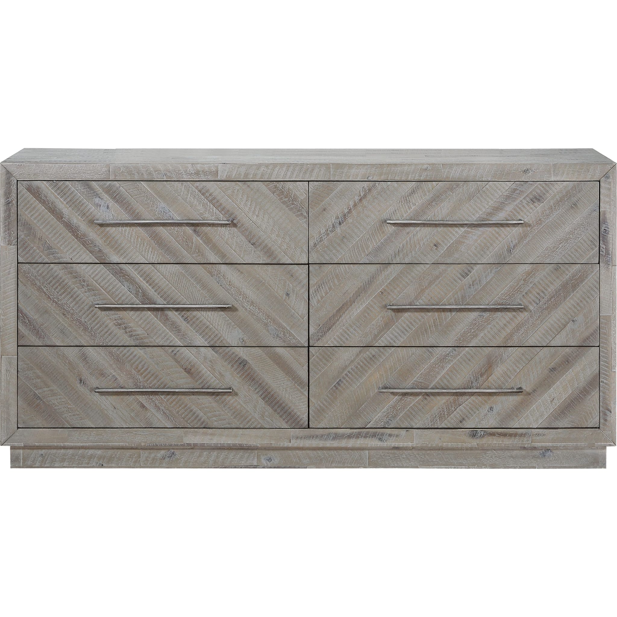Alexandra Solid Wood Six Drawer Dresser in Rustic Latte - Vintage Style Bedroom Furniture for Master Bedroom & Guest Room (2024)