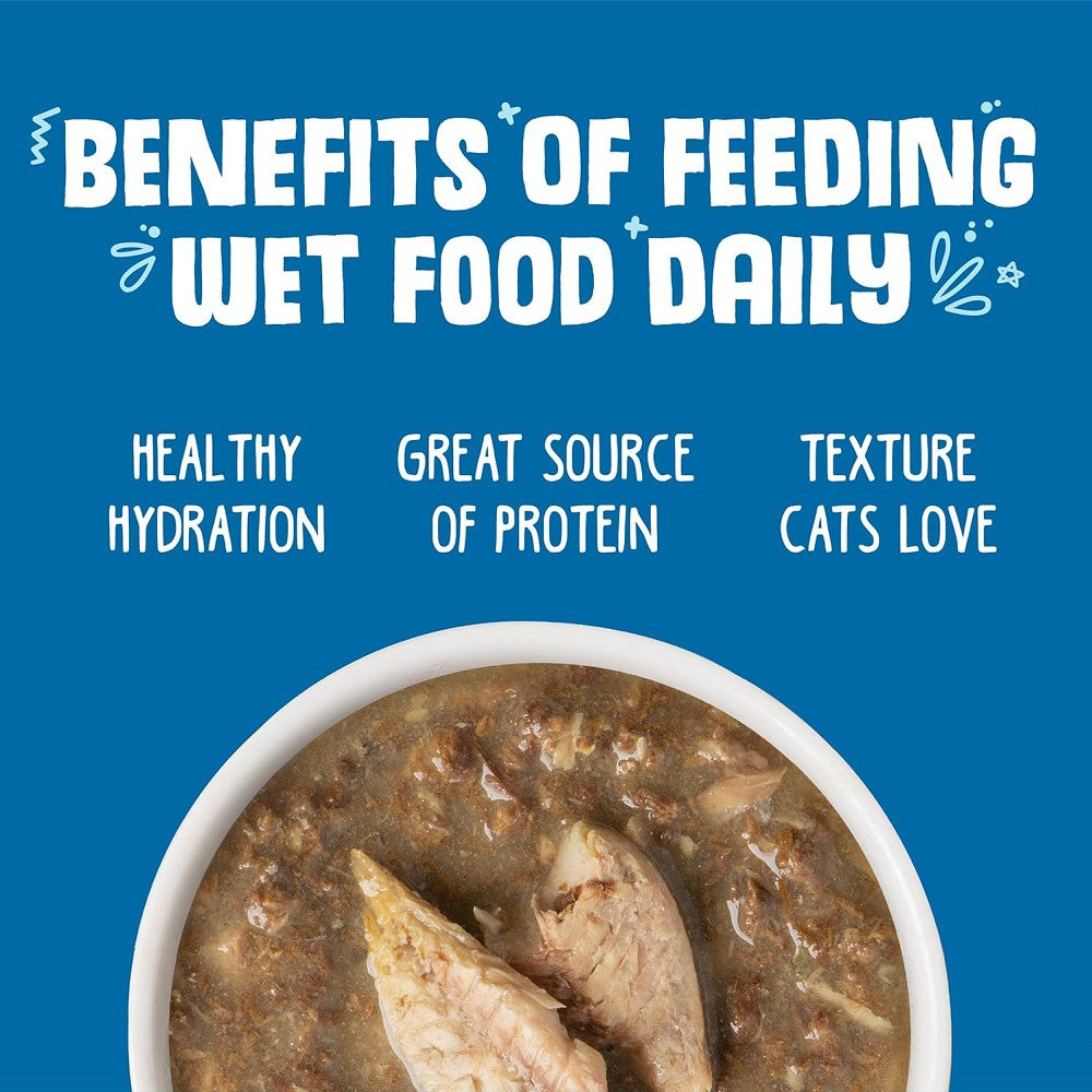 Premium Mack & Jack Mackerel & Grilled Skipjack in Gravy Cat Food - High Protein Wet Cat Food for Adult & Senior Cats - Perfect for Mealtime, Weight Management & Picky Eaters