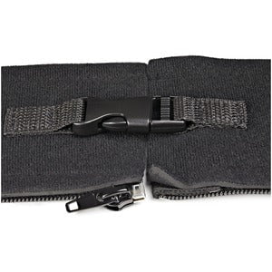 1M (40IN) Neoprene Cable Management Sleeve with Zipper Buckle - 3CM (1.2IN) Diameter - Computer/PC Power/Network/AV Cord Cover - Flexible Cable Organizer Wrap - Black (WKSTNCMZP) - Perfect for Home Office, Gaming Setup & TV Entertainment System