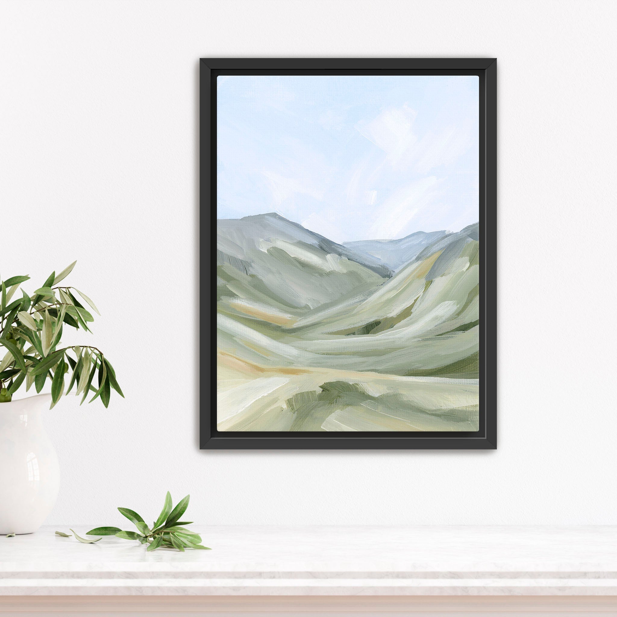 Foothills Landscape Art Print - Stunning Mountain Scenery Wall Decor for Living Room, Bedroom & Office