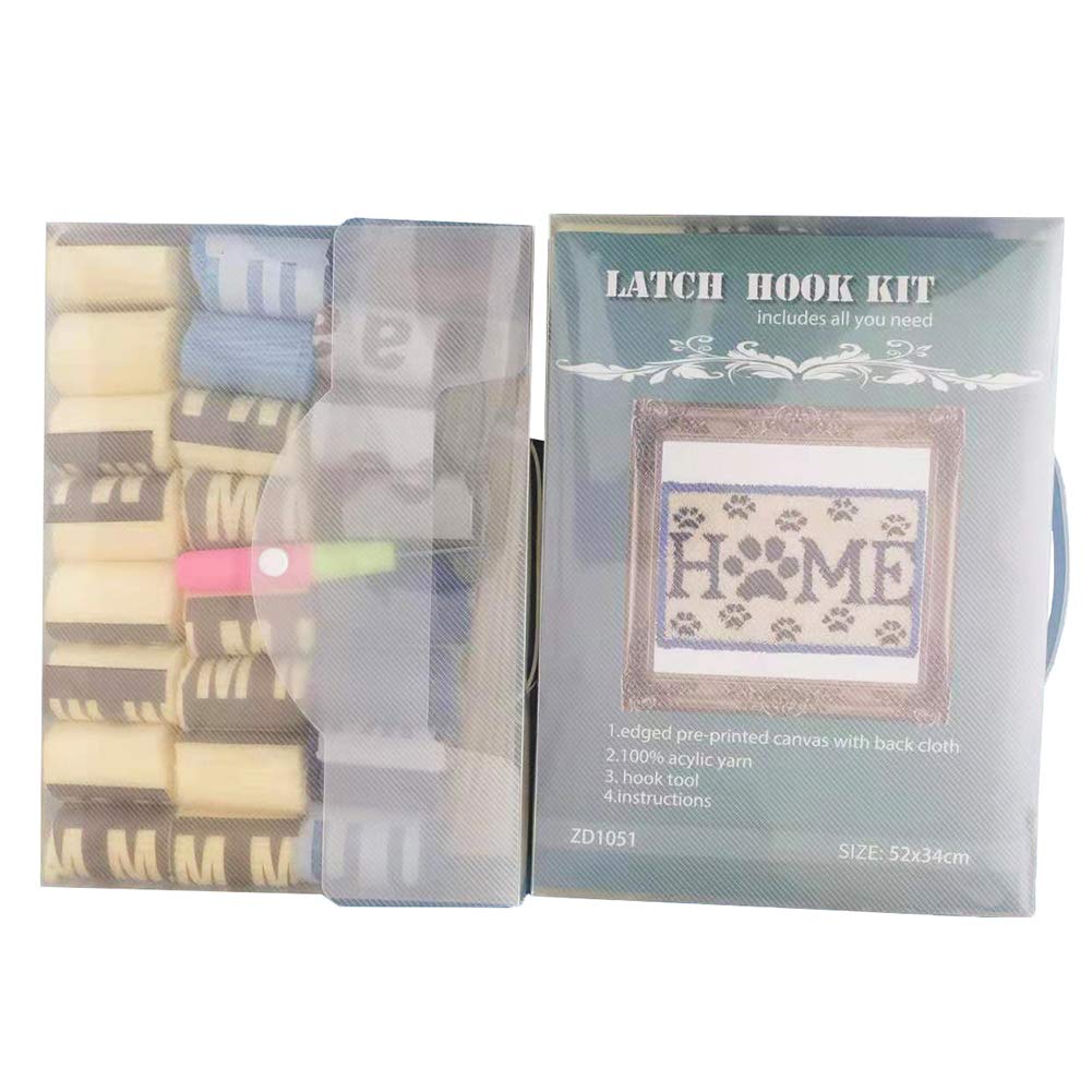 3D Latch Hook Kits for DIY Handmade Rugs - Printed Canvas Christmas Decor Carpet, Embroidery Tapestry & Cross Stitch Kit - Perfect for Home Decor, Gifts & Craft Projects