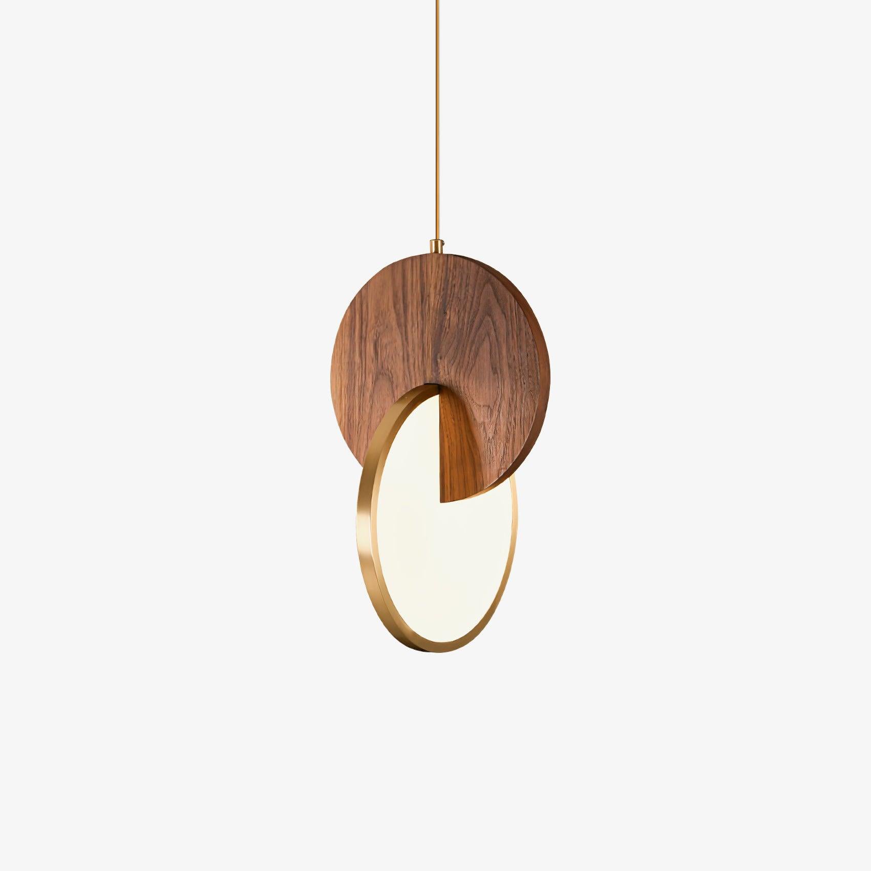Modern Double Disk Pendant Light - Adjustable Hanging Chandelier for Dining Room, Kitchen Island & Living Room Decor