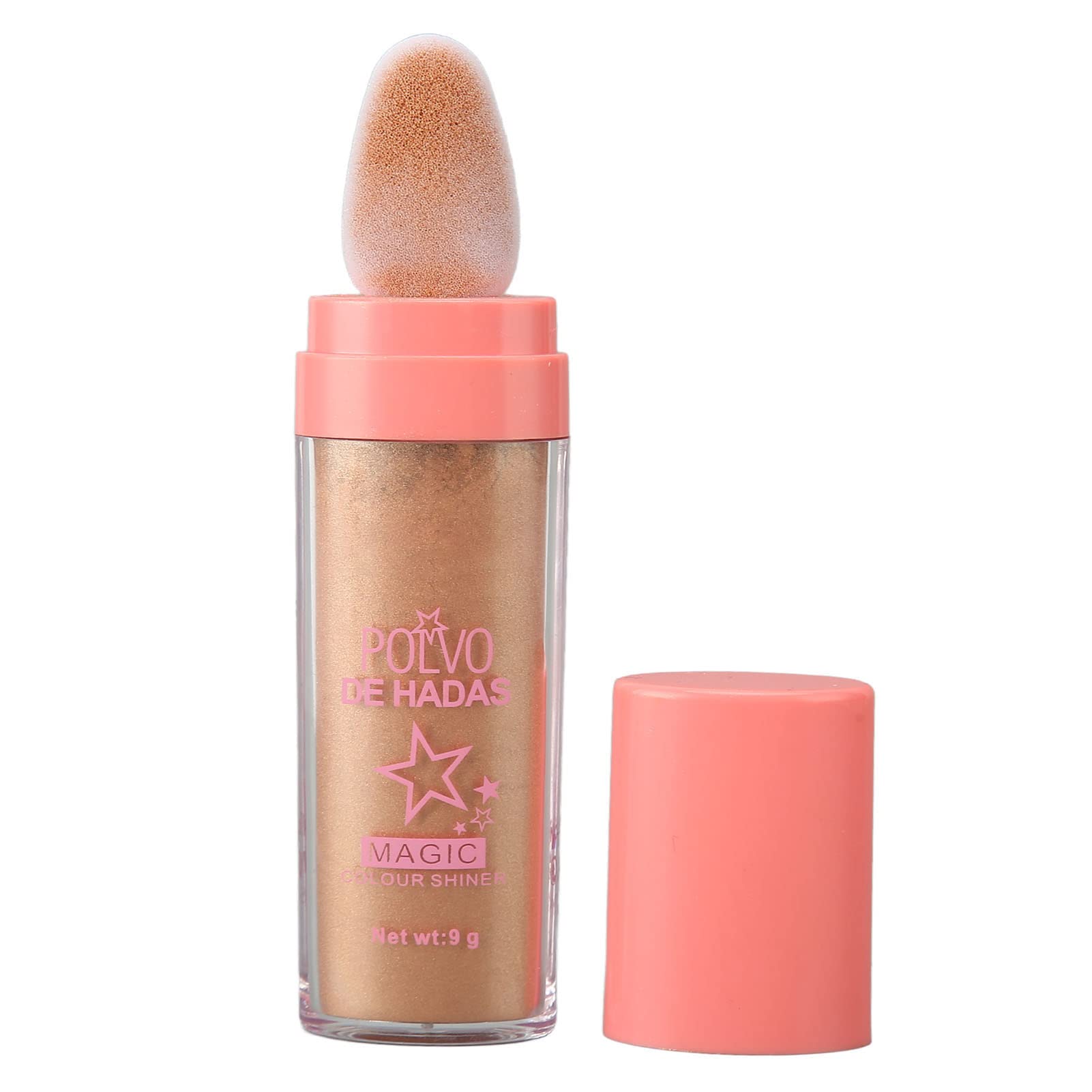 Long Lasting Highlighter Powder & Makeup Stick - Shimmery Golden Brown Glitter for Face & Body - Brightens Skin, Portable & Travel-Friendly - Perfect for Contouring, Highlighting & Party Makeup