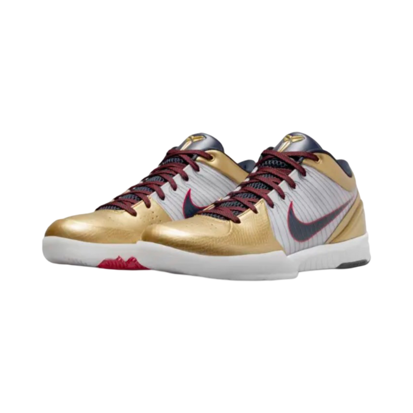 Nike Kobe 4 Basketball Shoes - Olympic Gold Medal Edition in Metallic Gold & Black | Performance Sneakers for Court Play & Streetwear Fashion