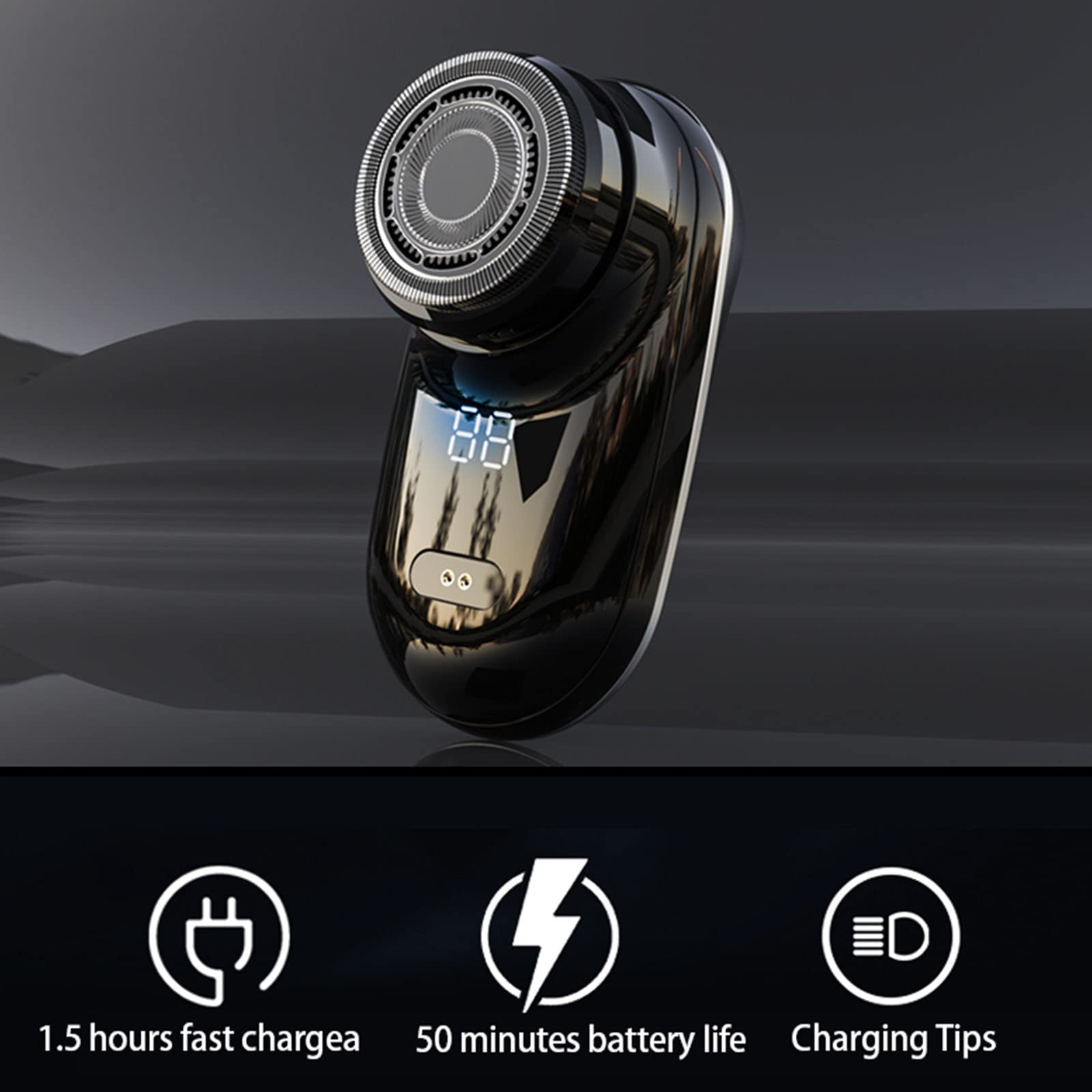 Premium Waterproof Electric Shaver for Men - Rechargeable Travel Beard Trimmer with Powerful Motor | Perfect for Home, Gym & Business Trips