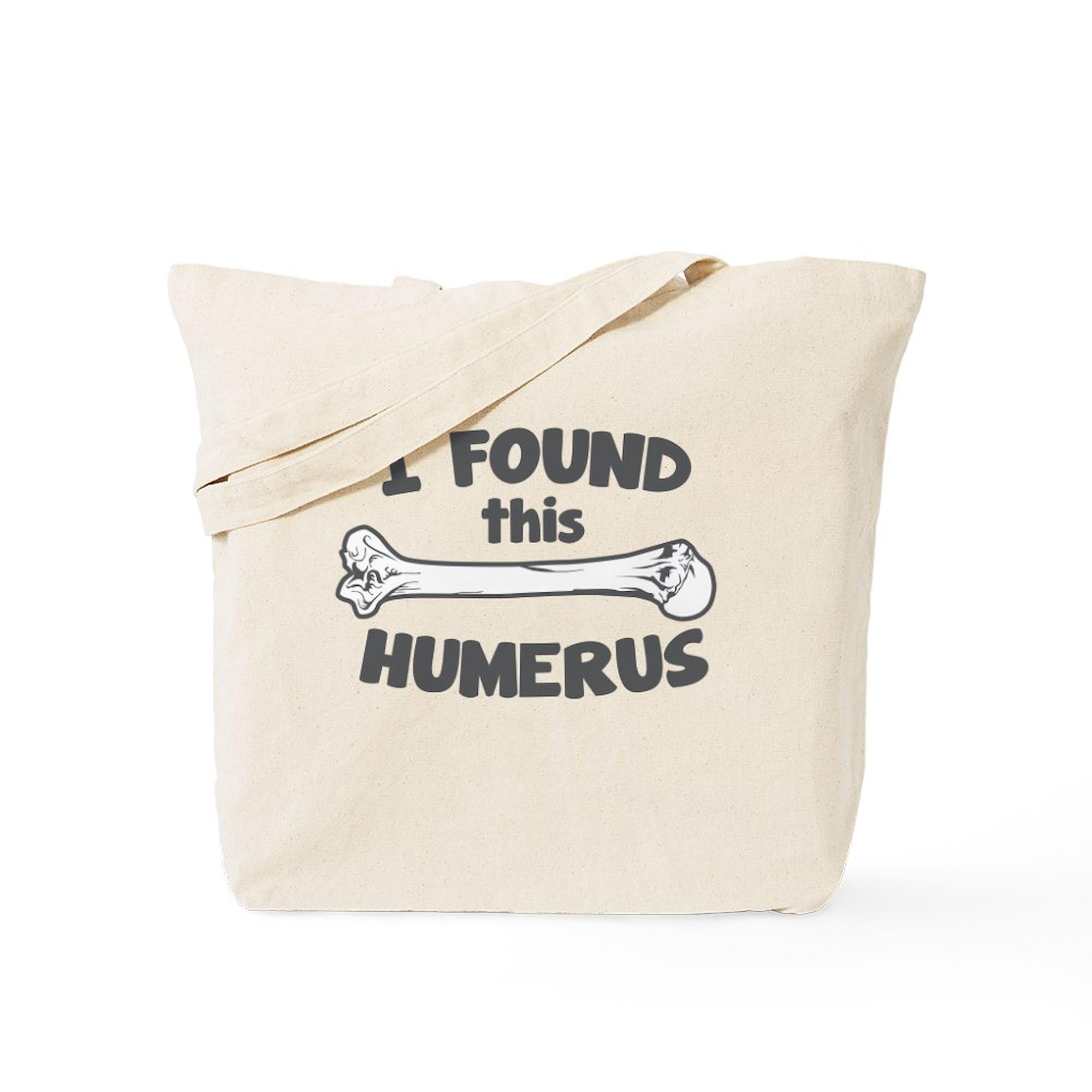 Funny I Found This Humerus Tote Bag - Natural Canvas Reusable Shopping Bag for Groceries, Beach & Work | Eco-Friendly Cotton Tote with Humorous Anatomy Design