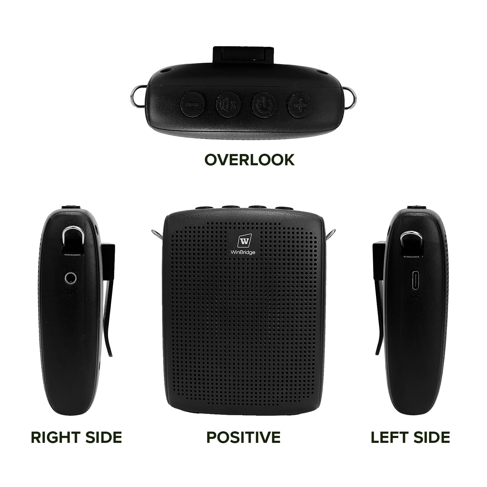 15W WB003 Personal Voice Amplifier with Wired Headset Mic - Portable Rechargeable Megaphone & Bluetooth PA System for Teachers (2600mAh) - Ideal for Classroom Teaching, Outdoor Activities & Teacher Gifts