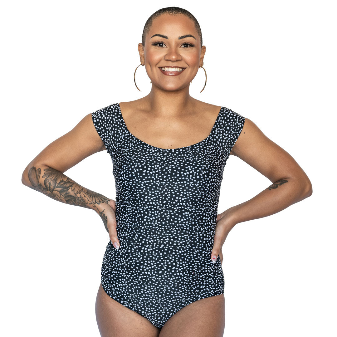 Bardot Women's One Piece Swimsuit - Sexy High Cut Bathing Suit with Tummy Control for Beach, Pool & Vacation | Plus Size Swimwear for Summer