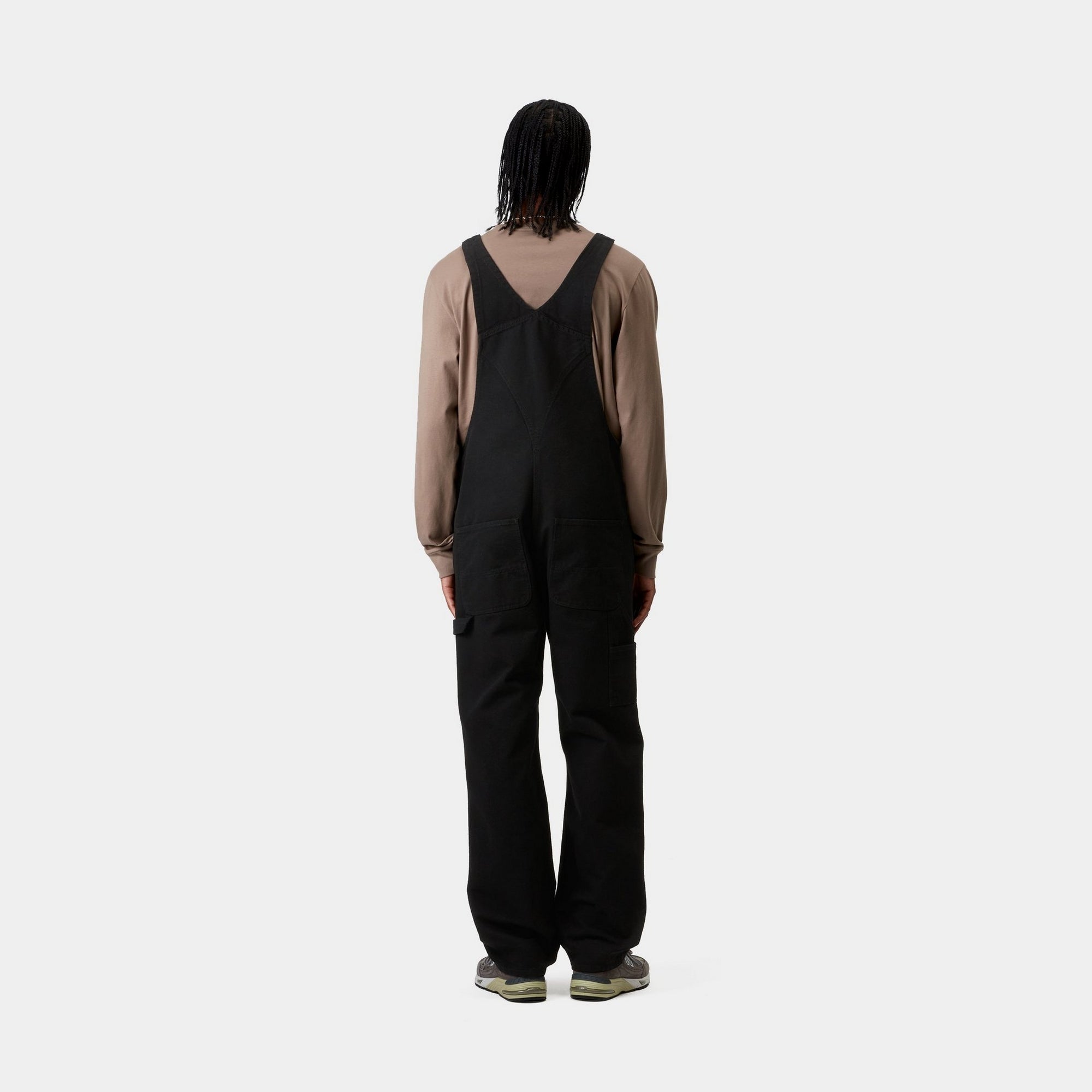 Men's Black Bib Overalls - Durable Denim Work Coveralls for Farming, Construction & Outdoor Activities