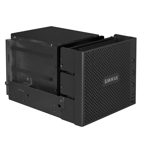 Lian Li EX-33B1 P Black Anti-Vibration HDD Cage - Secure & Silent Hard Drive Mount for PC Gaming, NAS, and Workstation Storage Solutions