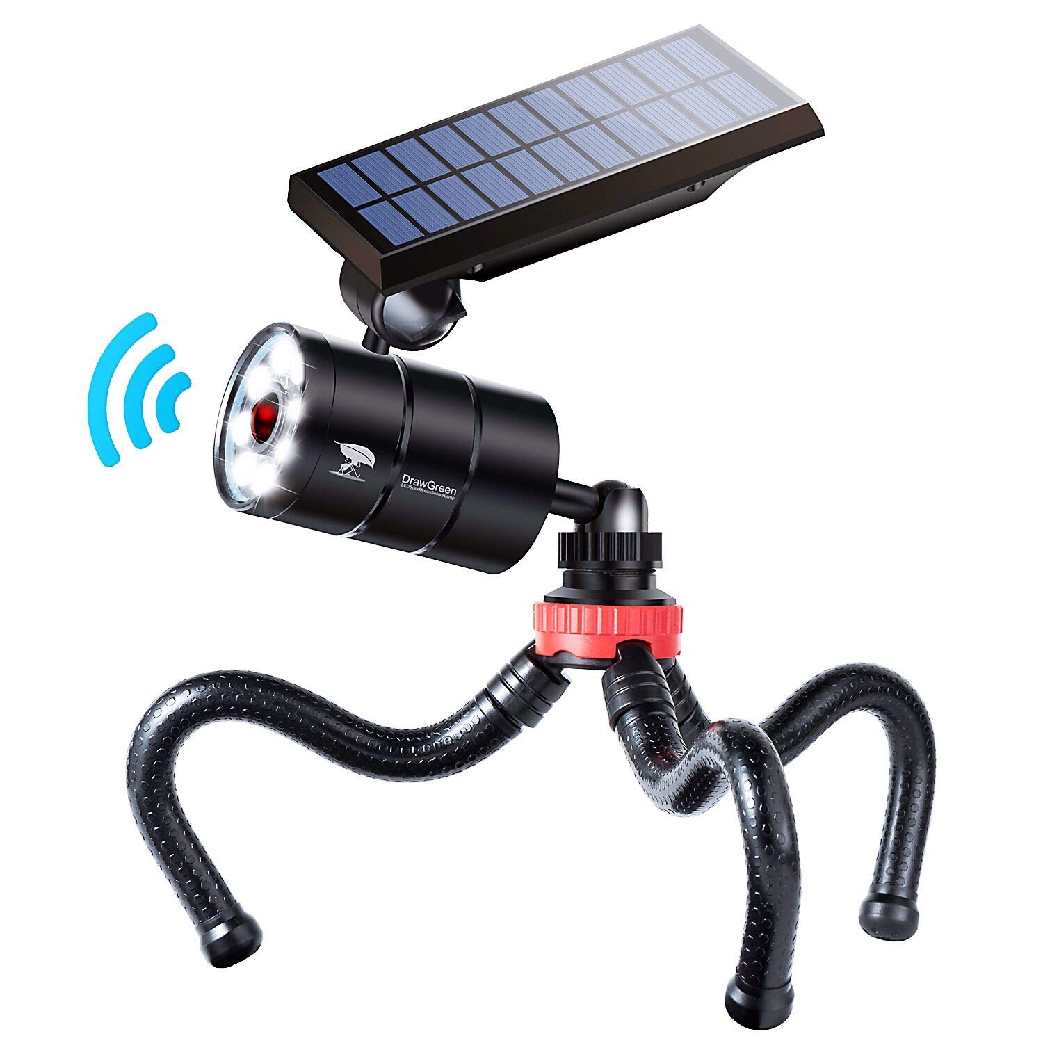 Solar Powered Motion Sensor Light - Outdoor LED Flood Light with Aluminum Alloy Body for Camping, Porch, Deck, Path, Patio & Steps | Weatherproof Security Lighting for Nighttime Safety