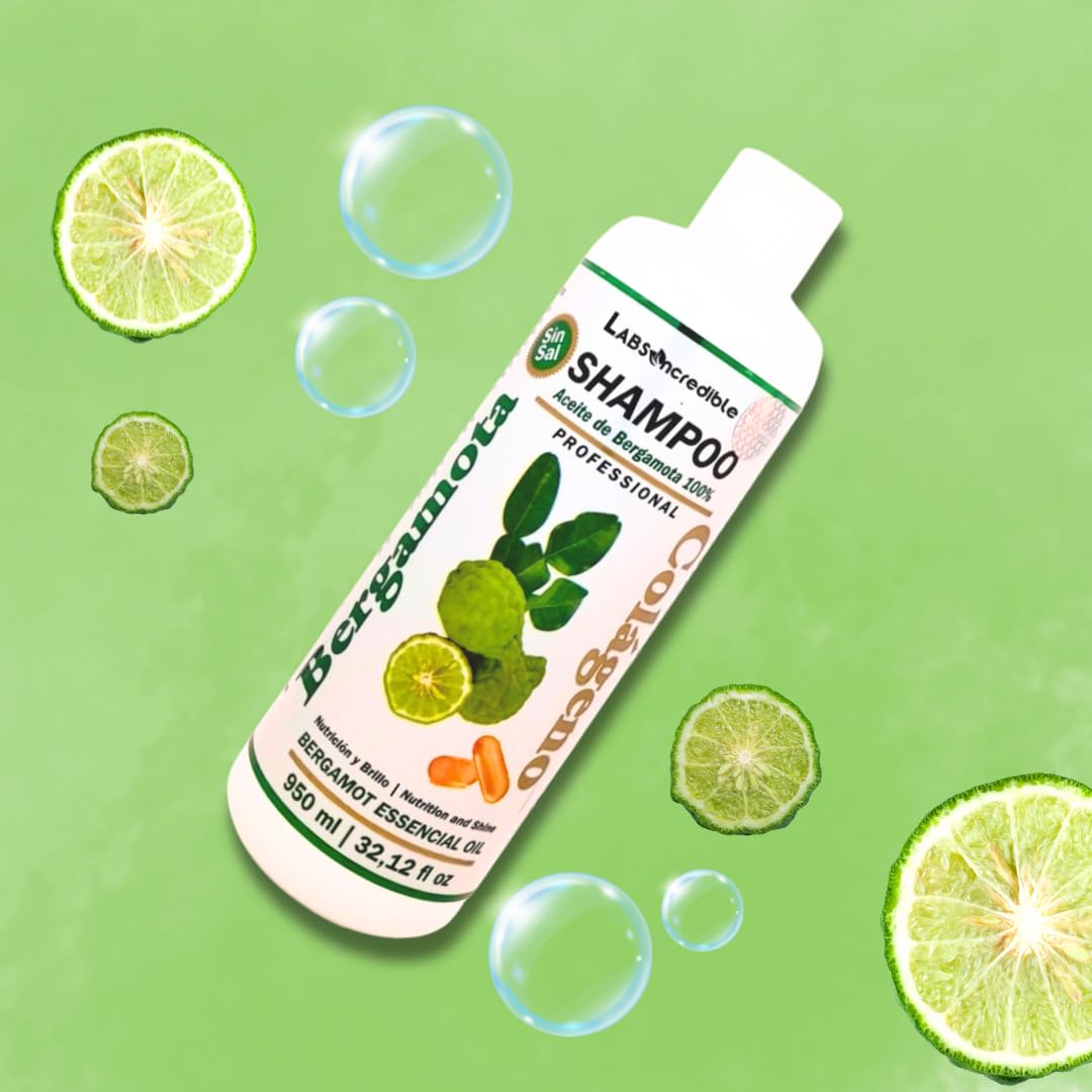 Bergamot Oil Shampoo & Styling Cream Set for Curly Hair - 100% Pure Bergamot Essential Oil with Collagen, Nourishing & Shine Boost - 950ml Shampoo + 250ml Cream - Hydrating Hair Care for Dry, Frizzy & Damaged Curls - Perfect for Daily Use & Salon-Quality Styling at Home