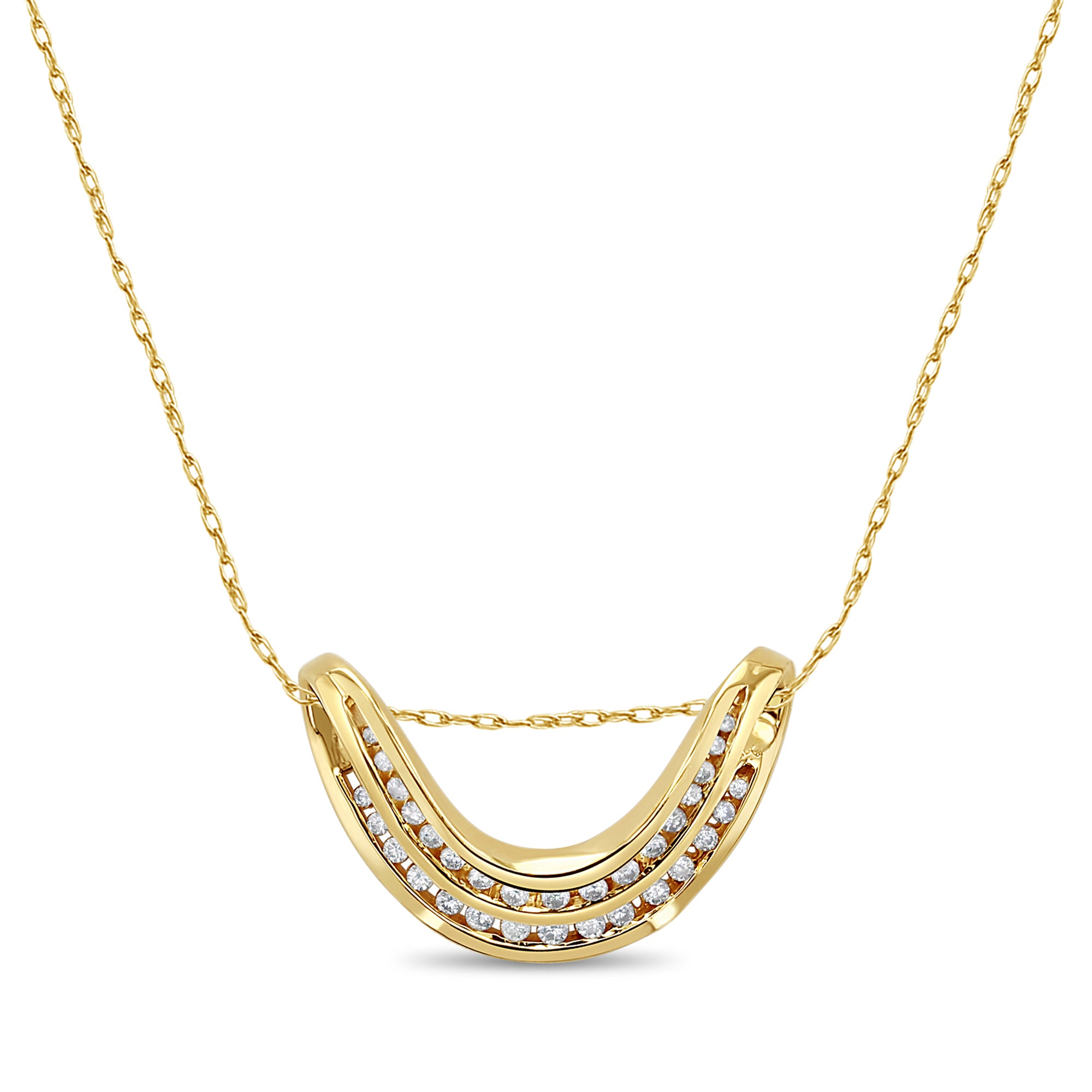 Double Row Diamond Slider Necklace for Women - Adjustable Chain with Sparkling CZ Stones - Perfect for Weddings, Date Nights & Special Occasions