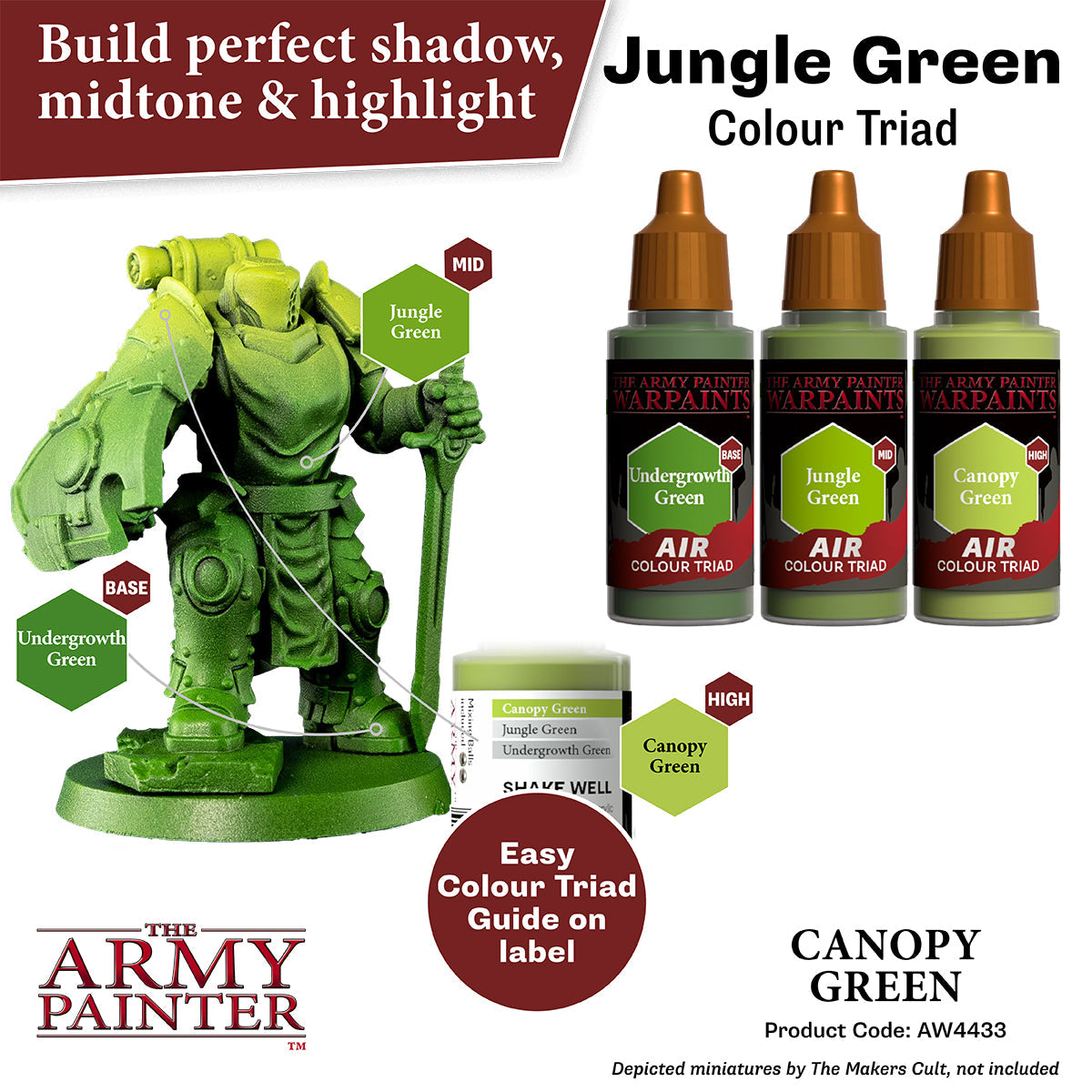 Warpaints Air: Canopy Green - Premium Model Paint for Miniatures & Hobby Projects - Perfect for War Gaming, Dioramas & Scale Modeling