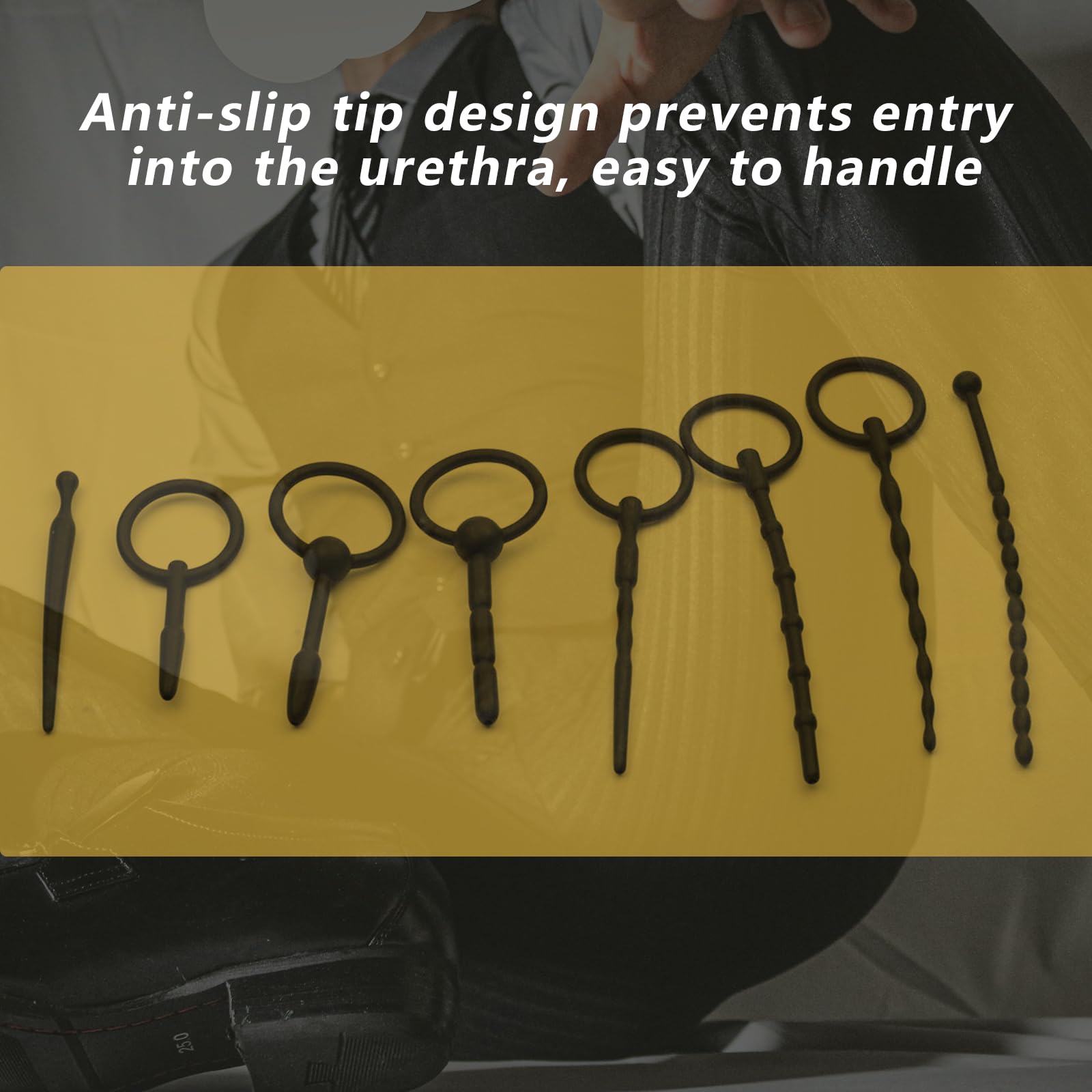 8 Pcs Silicone Penis Plug Set - Male Urethral Dilator & Sounding Rods for Cock Expansion, Masturbation Toy - Perfect for BDSM, Adult Play & Sensual Exploration