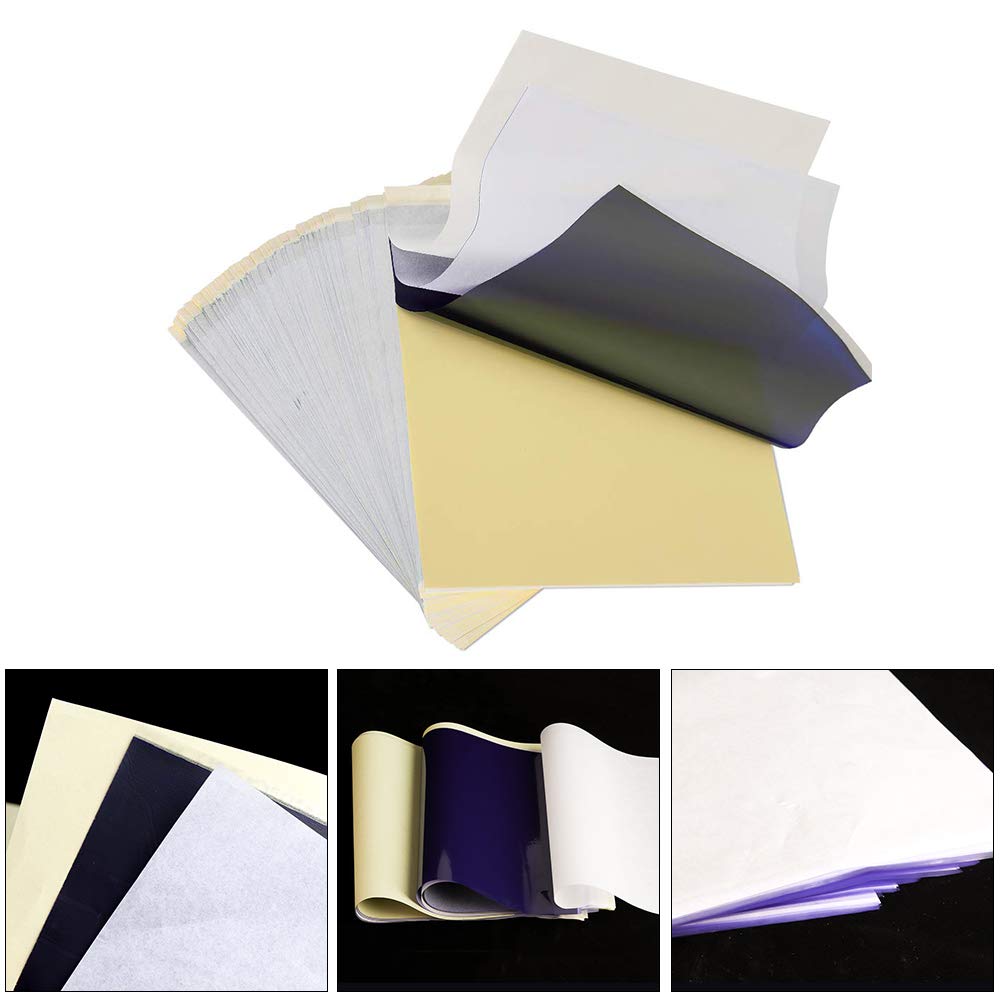Decdeal 100 Sheets Tattoo Transfer Paper - Thermal Stencil Paper for Tattoo Artists, A4 Size Skin Stencil Paper for Professional & DIY Tattoos - Perfect for Tattoo Shops, Home Studios & Beginners