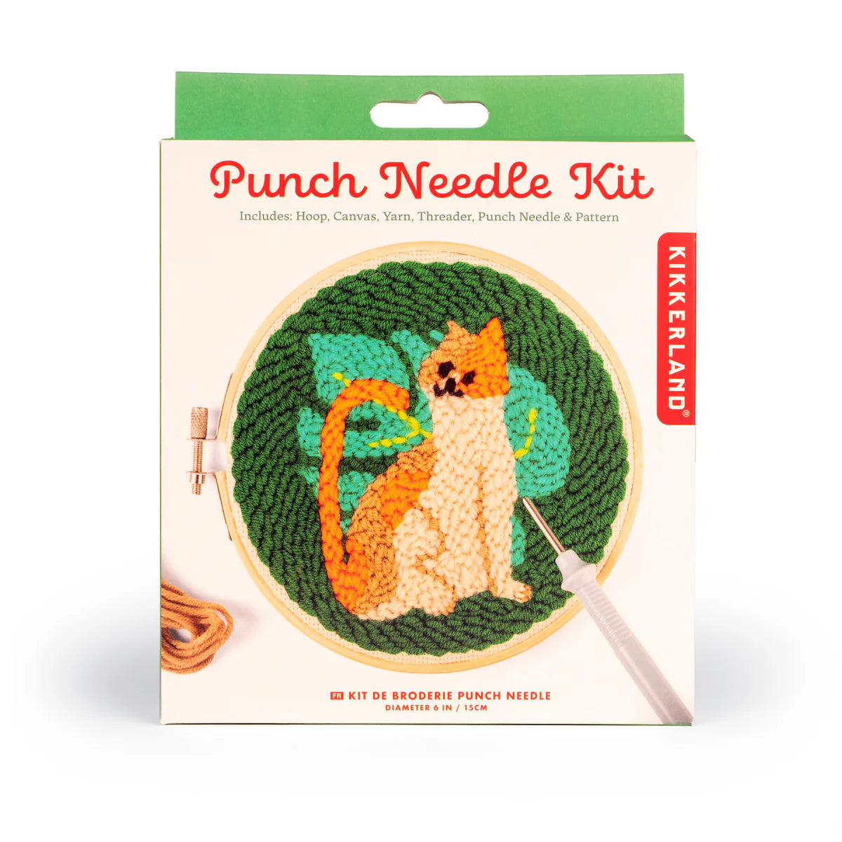DIY Cat Punch Needle Kit for Beginners - Complete Embroidery Craft Set with Wool Yarn, Needles & Hoop - Perfect for Home Decor, Wall Art & Handmade Gifts