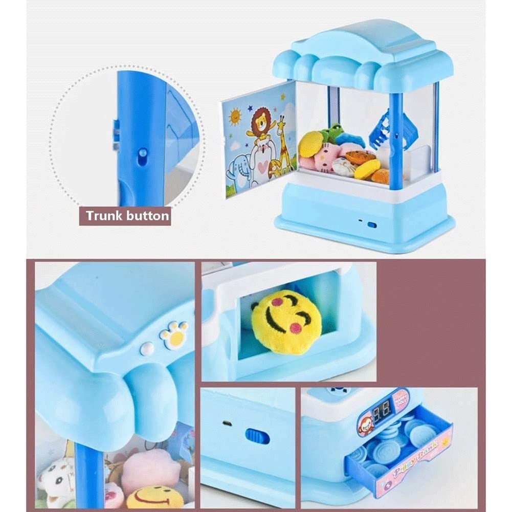Pink Mini Electric Claw Machine Toy for Kids - Coin-Operated Candy & Doll Catcher Game, Fun Home Arcade Gift for Birthday & Parties - Perfect for Playrooms, Game Nights & Carnival-Themed Events