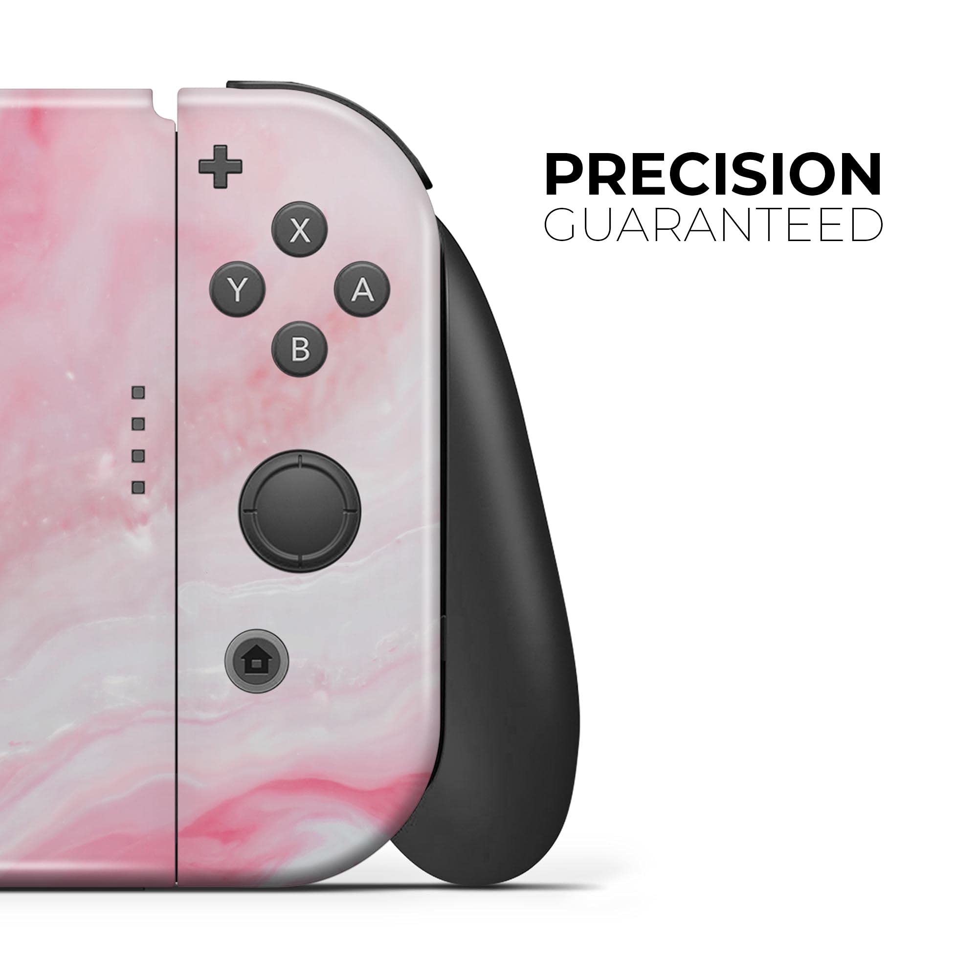 Nintendo Switch Pro Controller Skin - Scratch-Resistant Removable Vinyl Wrap Cover in Marbleized Pink Paradise V6 - Protective Decal for Gaming & Travel