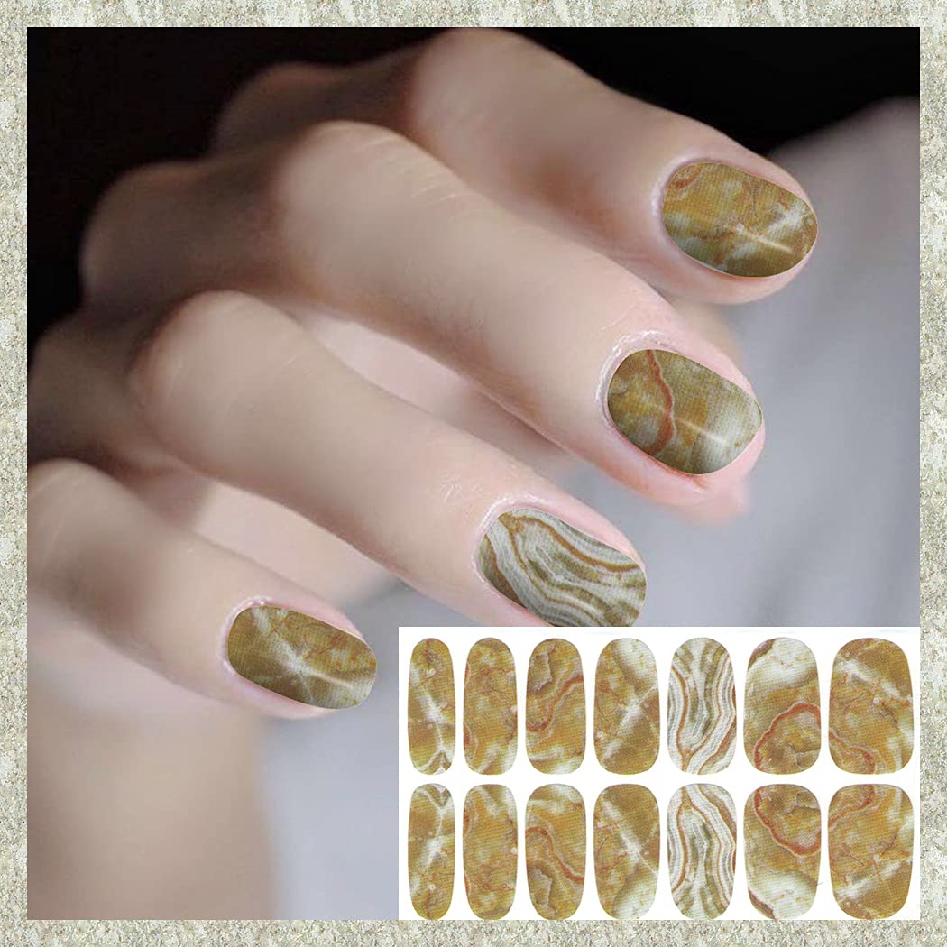 WOKOTO 20 Sheets Marble Nail Polish Strips Kit - DIY Peel & Stick Nail Wraps with Nail File for Women & Girls | Easy Nail Art Stickers for Home, Party, Wedding, Travel & Daily Manicure | Long Lasting Fake Nails for Salon-Quality Results at Home | Perfect for Nail Art Enthusiasts, DIY Manicures, Gift Giving and Special Occasions