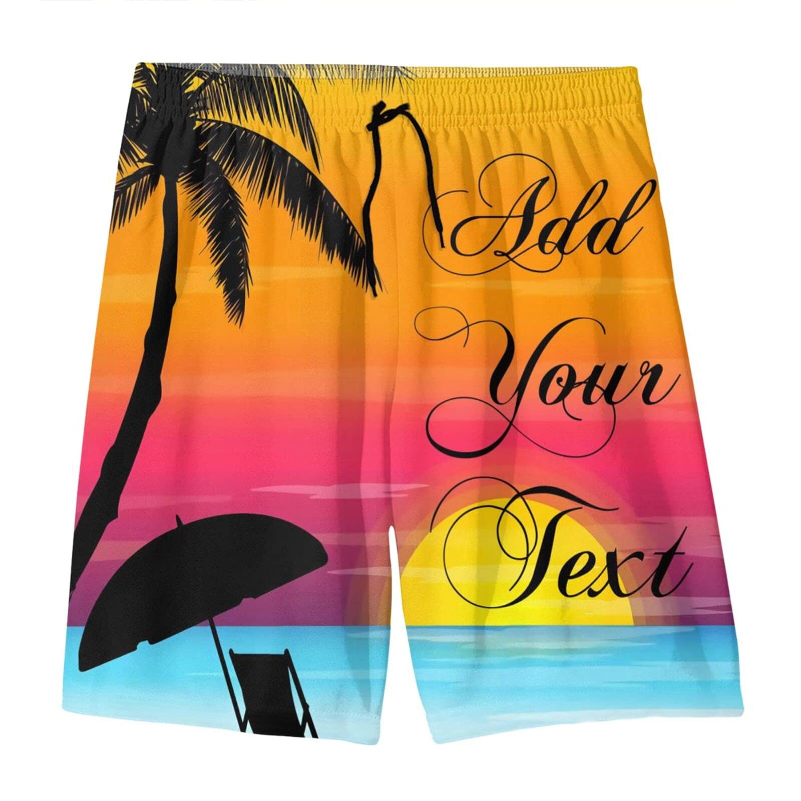 Custom Boys & Girls Summer Beach Shorts - Personalized 3D Print Swim Shorts for Kids | Quick-Dry Comfortable Swimwear for Pool, Beach & Vacation