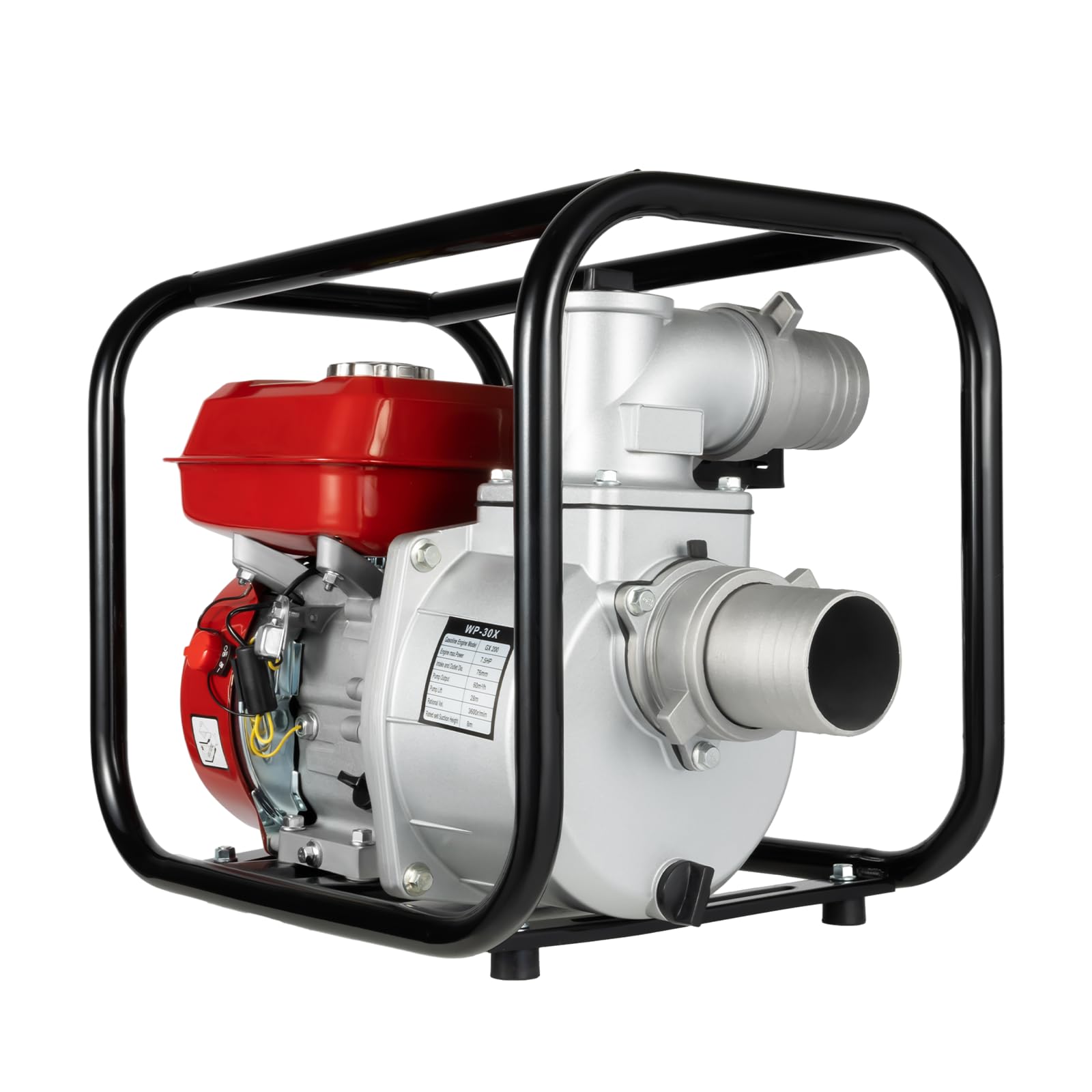 **DNYSYSJ 7.5 HP 210CC Gas Powered Water Pump – 3 Inch Portable Semi-Trash Pump for Irrigation, Pool, Landscaping & Gardening – Heavy Duty Commercial Grade Engine (Red) – Ideal for Farm, Construction & Emergency Water Transfer**