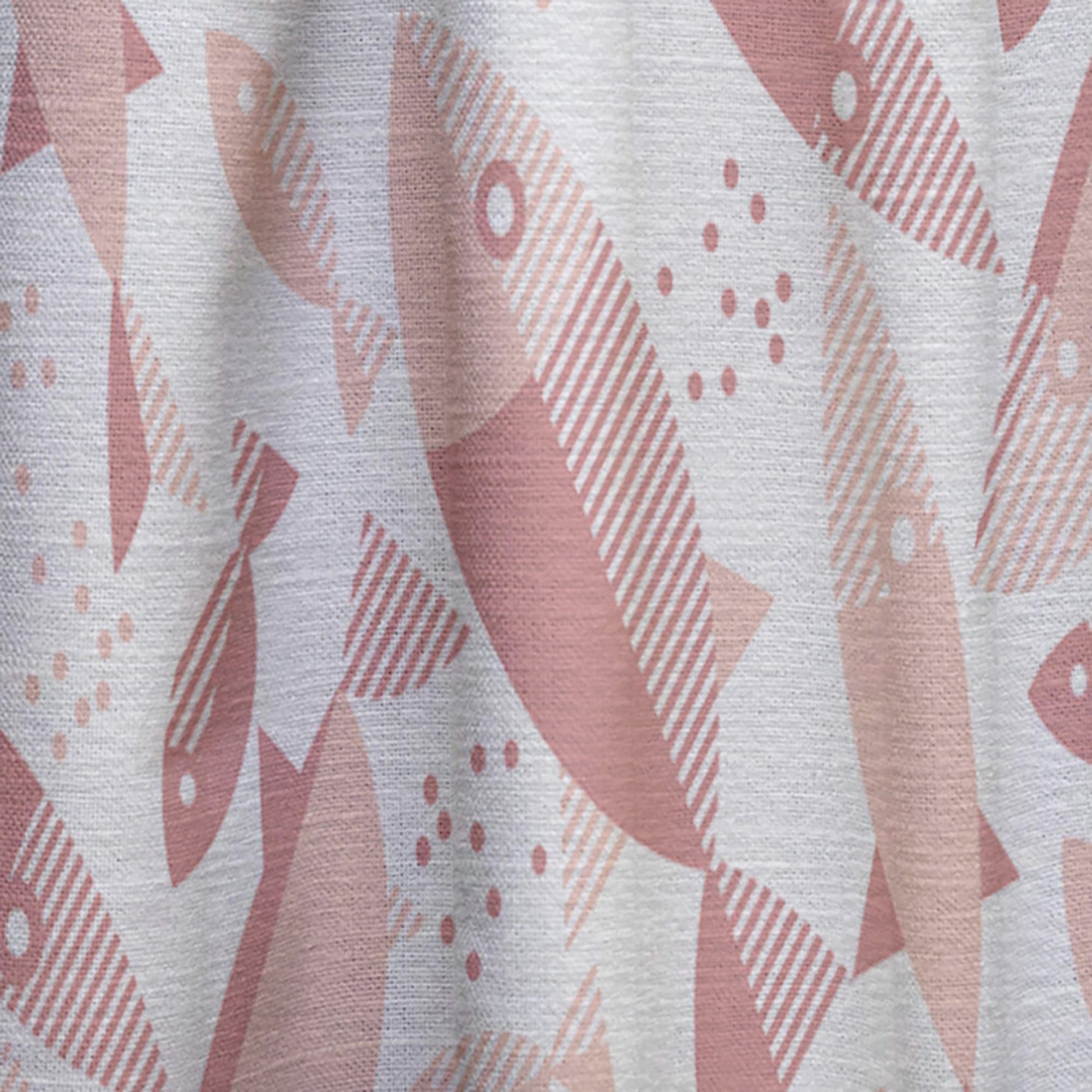DesignQ Pink Fish Pattern Thermal Insulated Curtains - Single Panel 52x63 Inches - Elegant Window Treatments for Bedroom & Living Room | Perfect for Light Control & Privacy