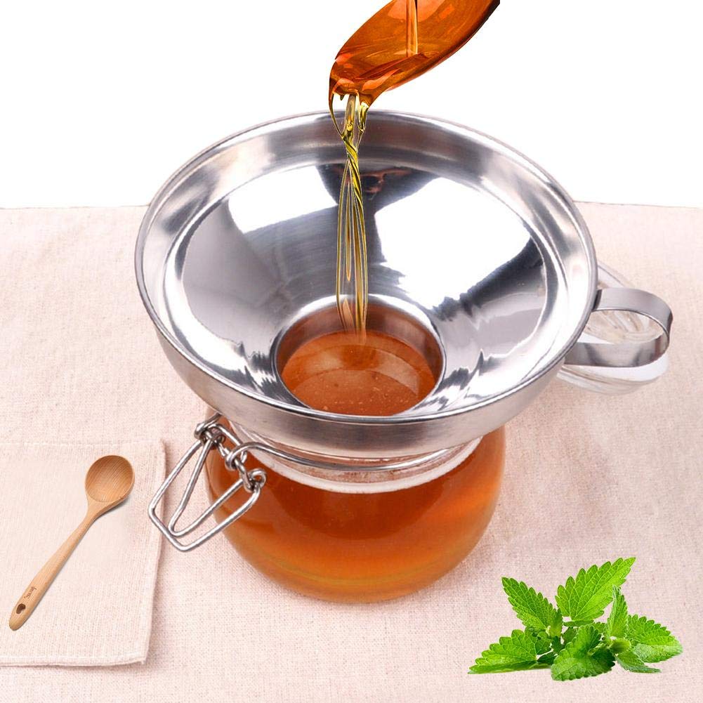 2023 Premium Stainless Steel Canning Funnel for Wide & Regular Mouth Mason Jars - Large Kitchen Funnel with Handle for Liquids, Dry Ingredients - Perfect for Home Canning, Preserving, Baking & Cooking