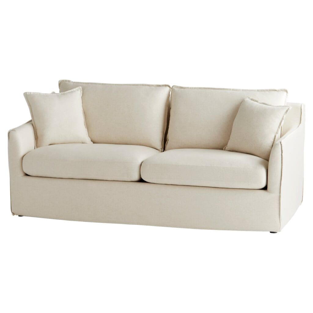 Cyan Design 11378 Sovente Sofa - Cream Upholstered Modern Living Room Furniture for Home Decor & Comfortable Seating