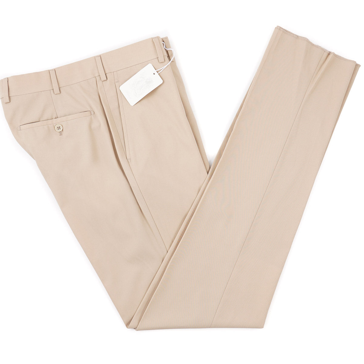 Belvest Tailored Fit Cotton Pants for Men - Comfortable Slim Fit Dress Pants for Office, Business & Casual Wear