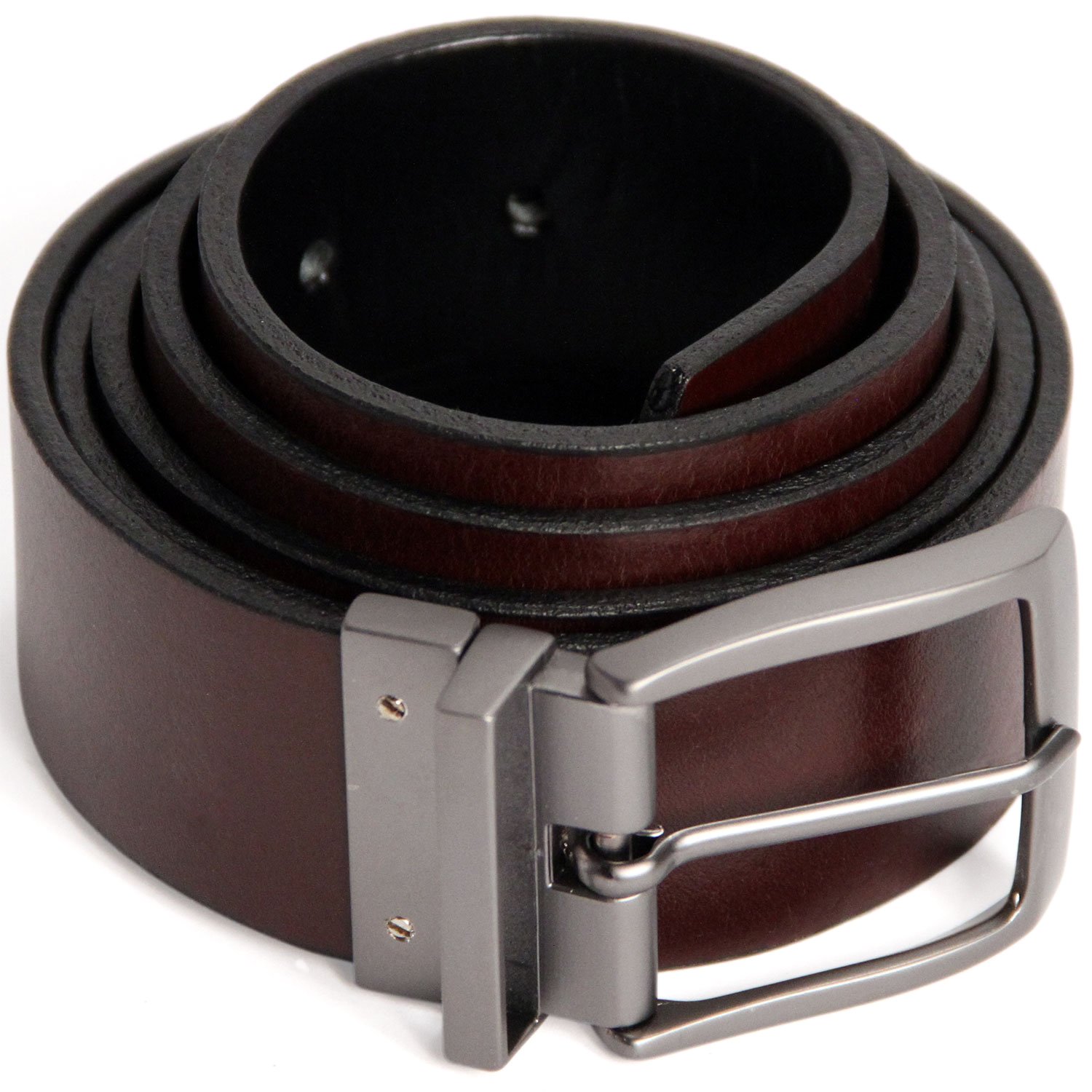 Logical Leather Reversible Men's Belt - Premium Full Grain Leather Dress Belts for Men | Formal & Casual Wear | Office, Wedding & Everyday Use