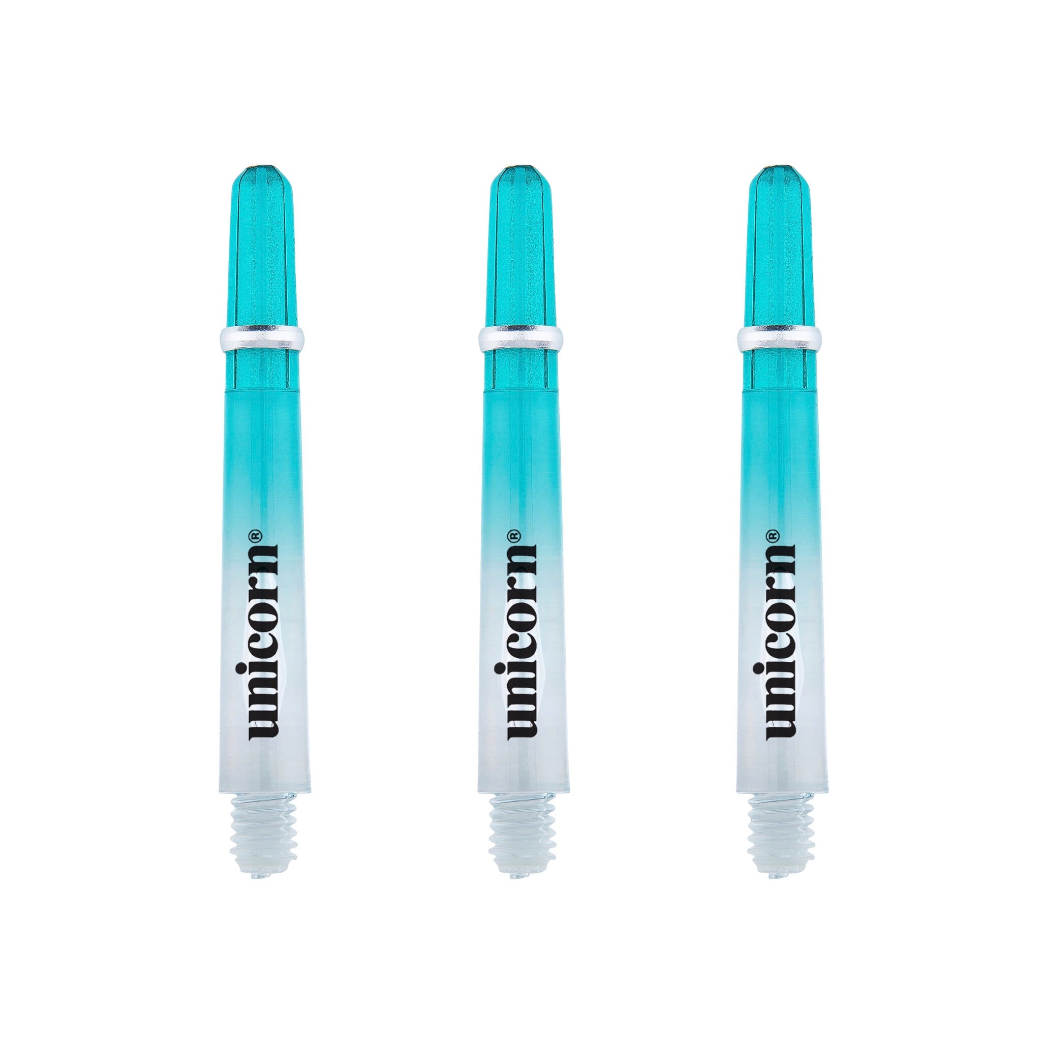 UNICORN Gripper 4 Aqua Green Two-Tone Shafts - Short, Medium & Long Lengths for Darts Players | Perfect for Professional Tournaments & Home Practice