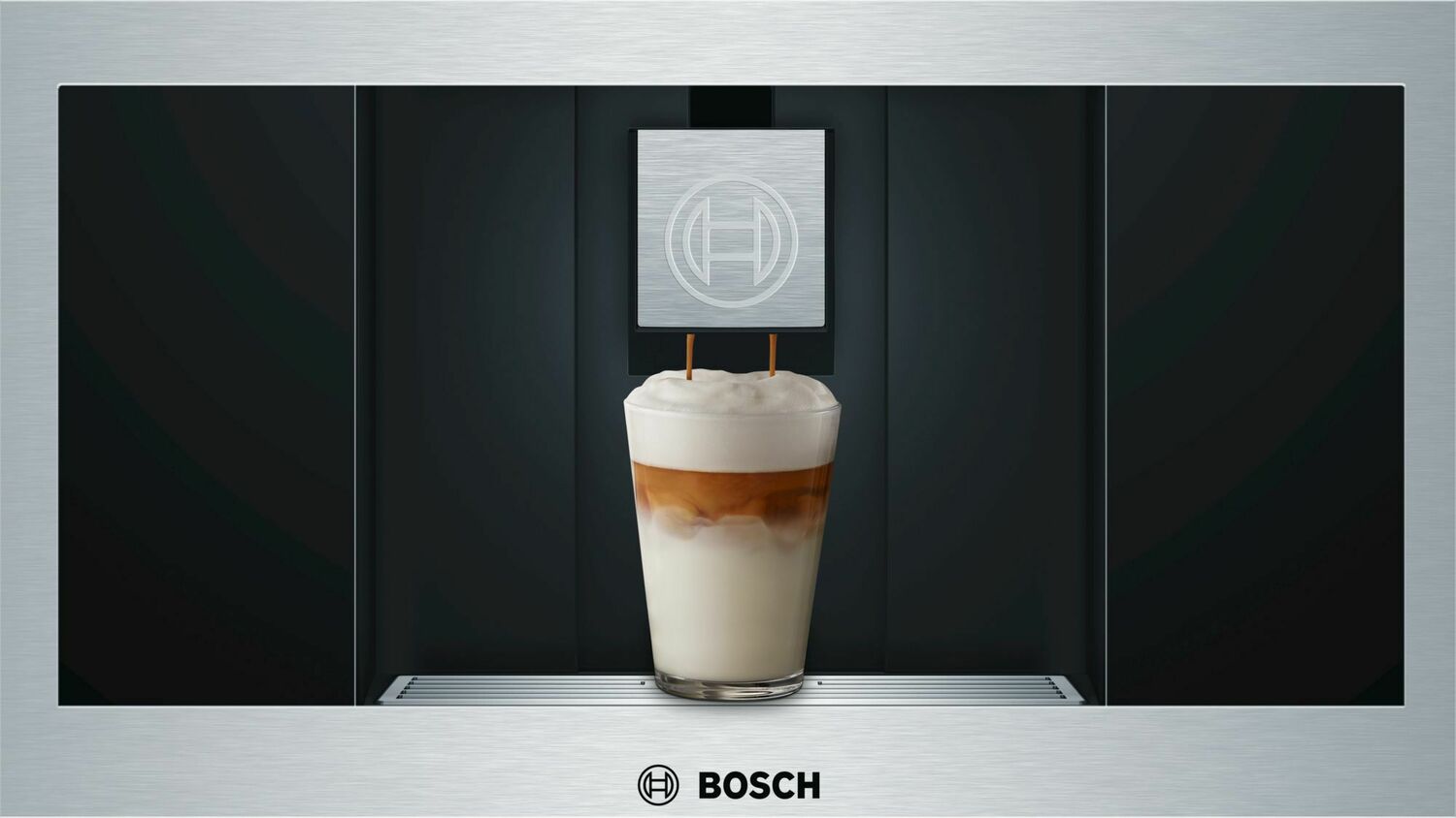 Bosch BCM8450UC 800 Series Built-In Coffee Machine with Home Connect - Smart WiFi Enabled Espresso Maker for Modern Kitchens & Office Break Rooms