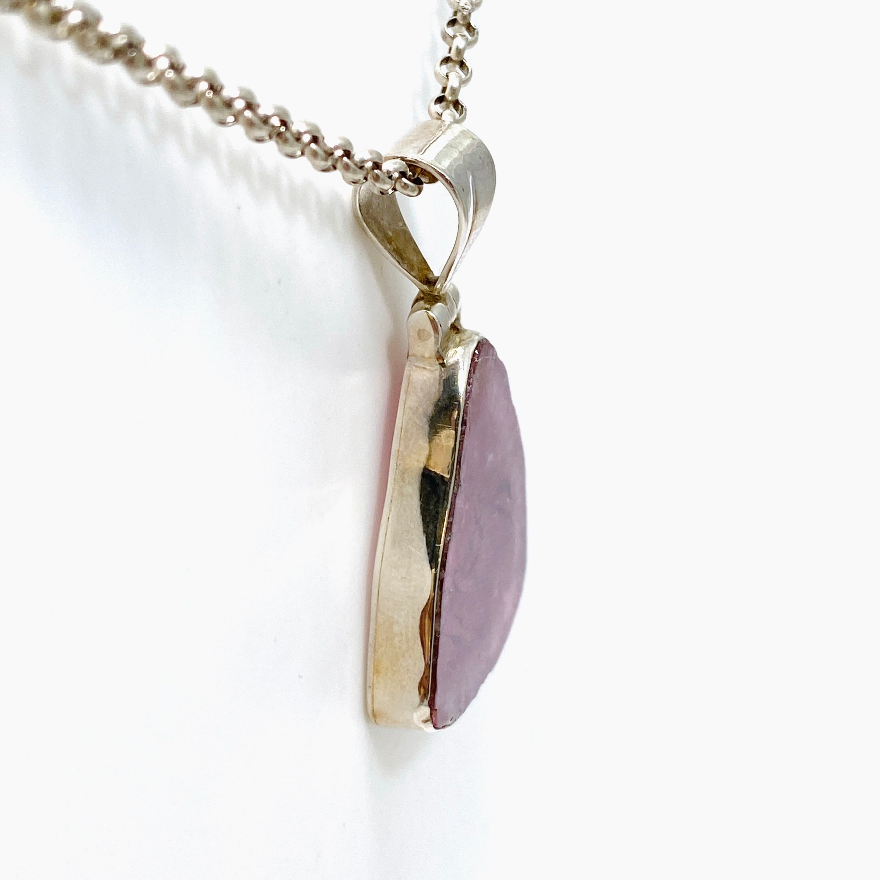 Natural Pink Tourmaline Gemstone Pendant - Large Slice Jewelry for Women (GPJ01) | Elegant Necklace for Everyday Wear, Gift Giving & Special Occasions