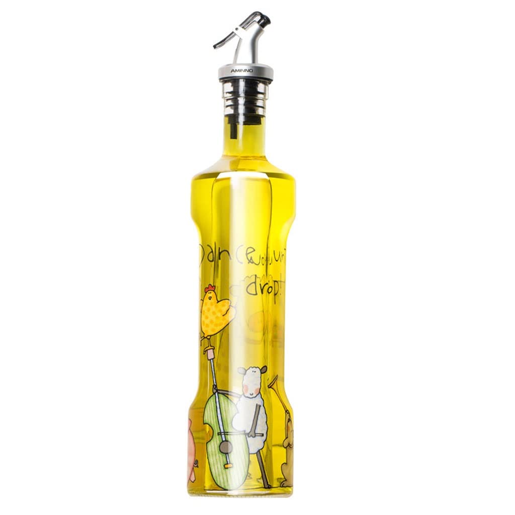 Premium 500ml Glass Olive Oil Dispenser & Vinegar Bottle - Healthy Kitchen Storage for Oil, Vinegar, Sauce - Drizzle Perfectly for Salads, Cooking & Baking (Color: A)