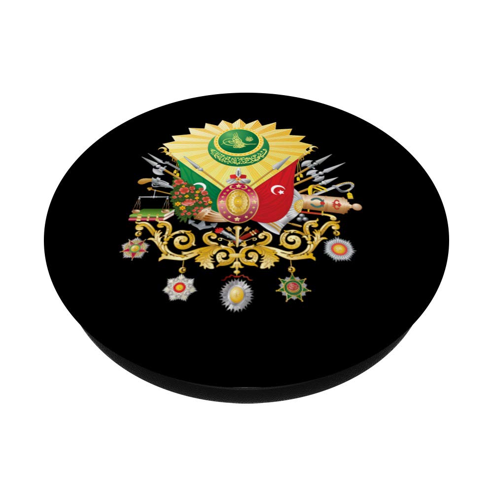 Ottoman Empire Turkish History Flag PopSockets PopGrip - Swappable Phone & Tablet Grip with Historical Design | Perfect for History Enthusiasts & Ottoman Empire Fans