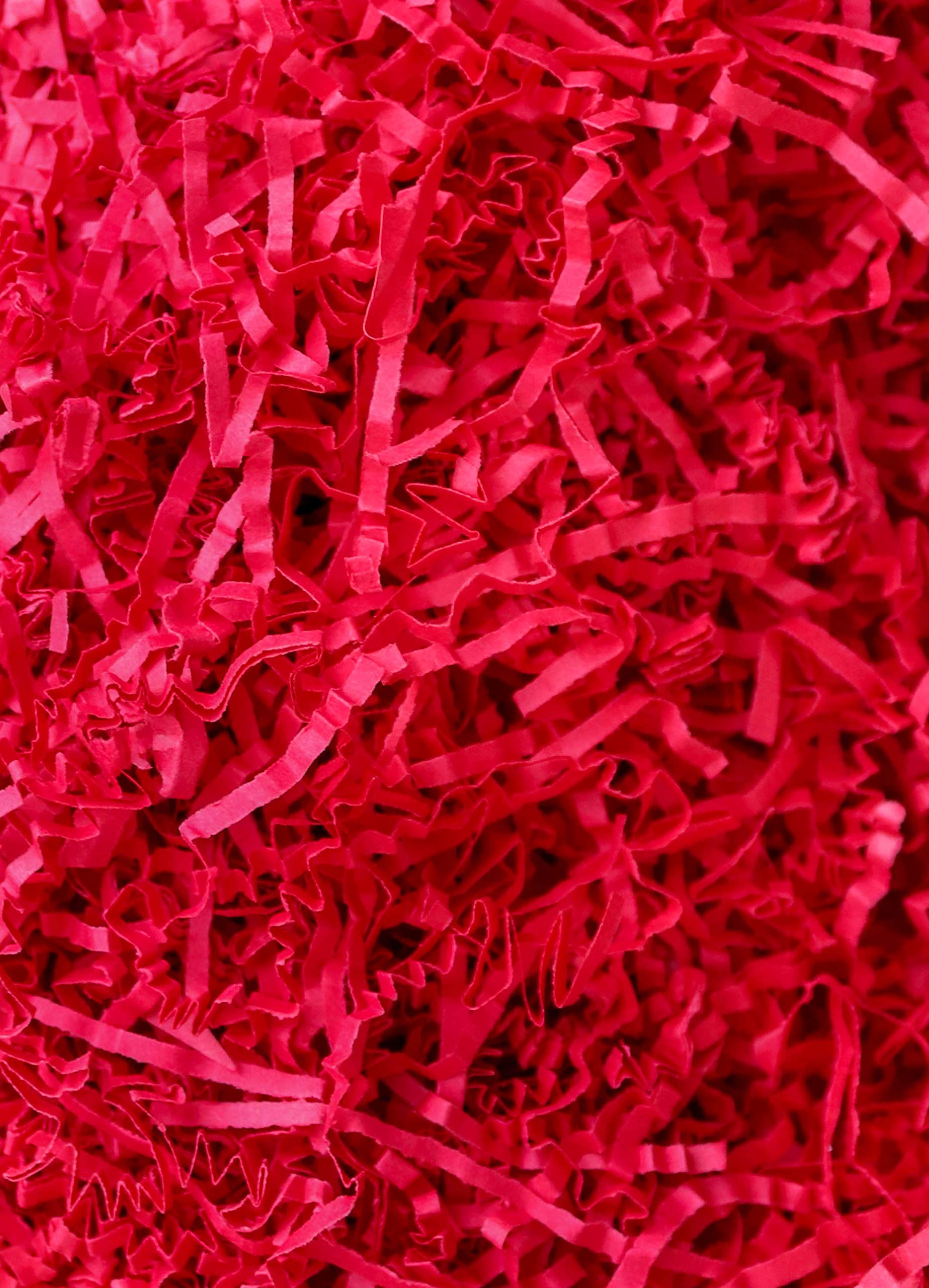 2 LB Red Soft & Thin Crinkle Cut Paper Shred Filler - Perfect for Gift Wrapping, Basket Filling, Birthdays, Weddings, Anniversaries, Valentine's Day - Great for Party Decorations, Easter Baskets, Baby Showers & Craft Projects