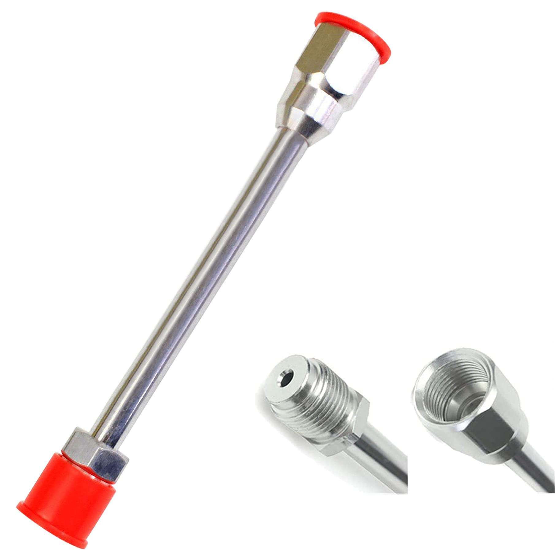 **Airless Paint Sprayer Tip Extension Pole (7.9 Inch) - Red Guard Compatible Spray Gun for Walls, Ceilings & DIY Projects**