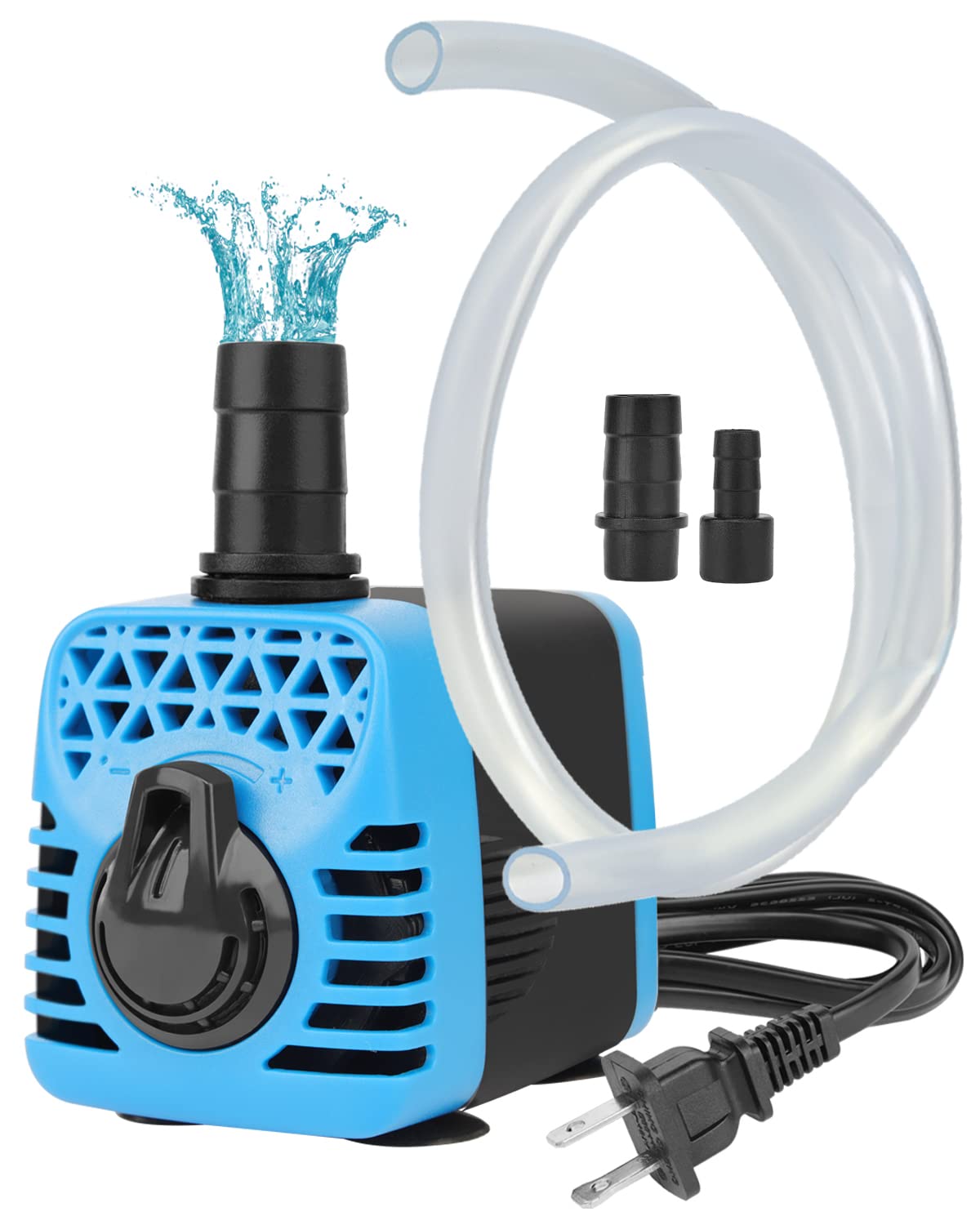 AquaMiracle 210GPH (800L/H) Submersible Water Pump 10W with Flow Control & Hose - Fish Tank, Pond, Fountain, Waterfall, Hydroponics | Perfect for Aquariums, Garden Water Features & Indoor Filtration Systems