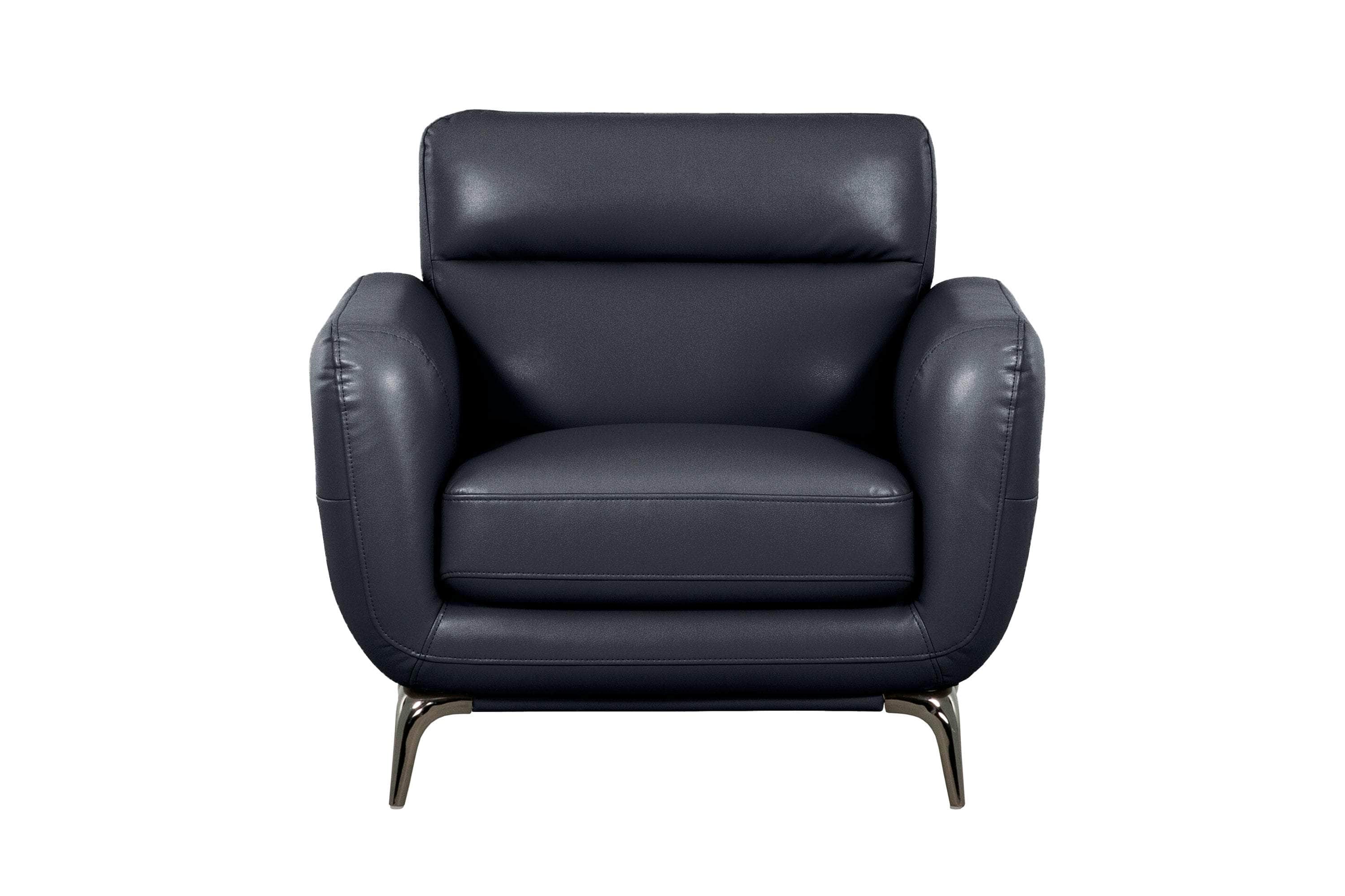 William Tufted Faux Leather Chair - 2 Color Options | Modern Accent Chair for Living Room, Office & Bedroom