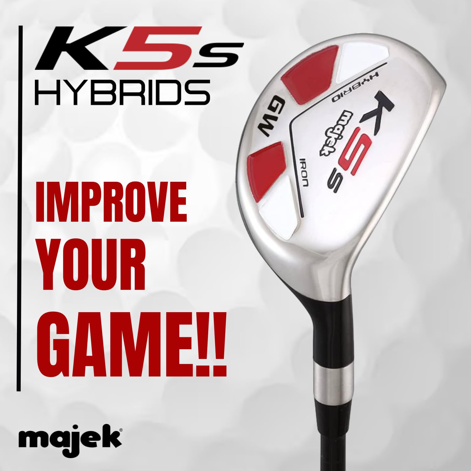Majek Golf #GW Hybrid 52 Degree Hybrid Iron Wedge - Ladies Flex Graphite Shaft Right Handed Golf Club - Standard Length for Women - Ideal for Long Fairway Shots & Approach Play on the Course