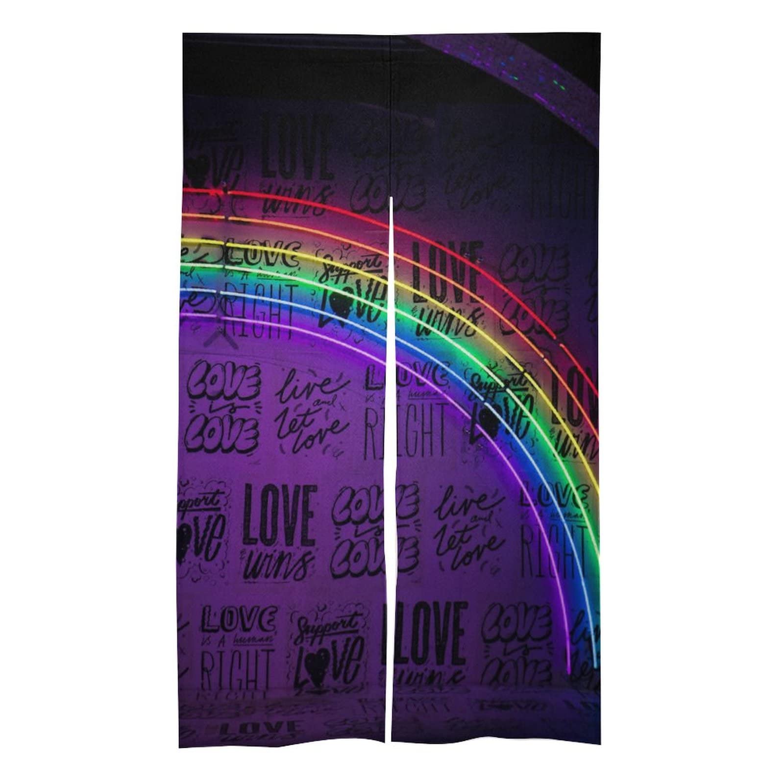 Rainbow Pride Flag Door Curtain - LGBT Gay Lesbian Bathroom Kitchen Closet Divider - Home Decor Gift for Him - Perfect for Pride Month, Bedroom Decor & LGBTQ+ Support