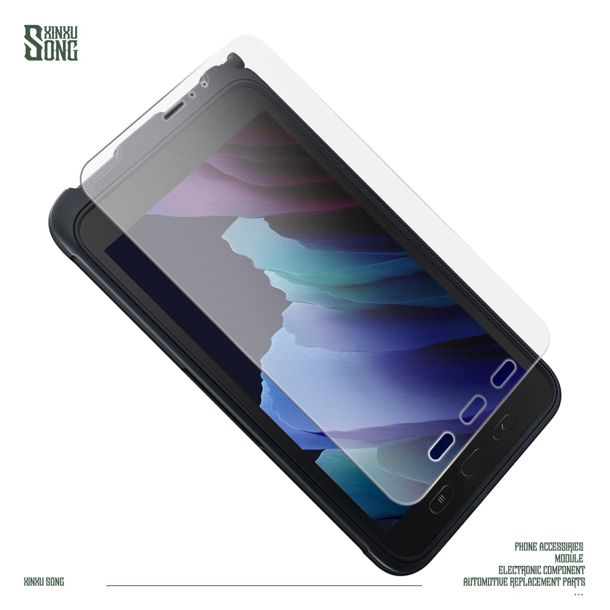 3-Pack Galaxy Tab Active 3 Screen Protector - 9H Tempered Glass for T570/T575 - Anti-Scratch Protection for Work & Outdoor Use