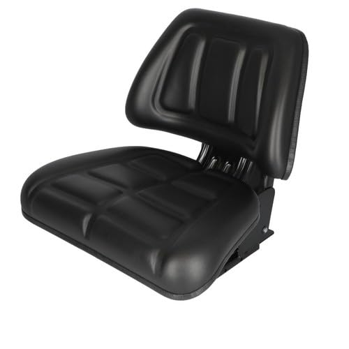 Universal Black Vinyl Trapezoid Back Seat Assembly for Massey Ferguson Tractors 30, 30E, 40, 40E, 50, 50E, 240, 360, 375, 390, 398, 399 - Replacement Part #1694519M91 - Perfect for Farm Equipment & Agricultural Machinery Seats & Cushions