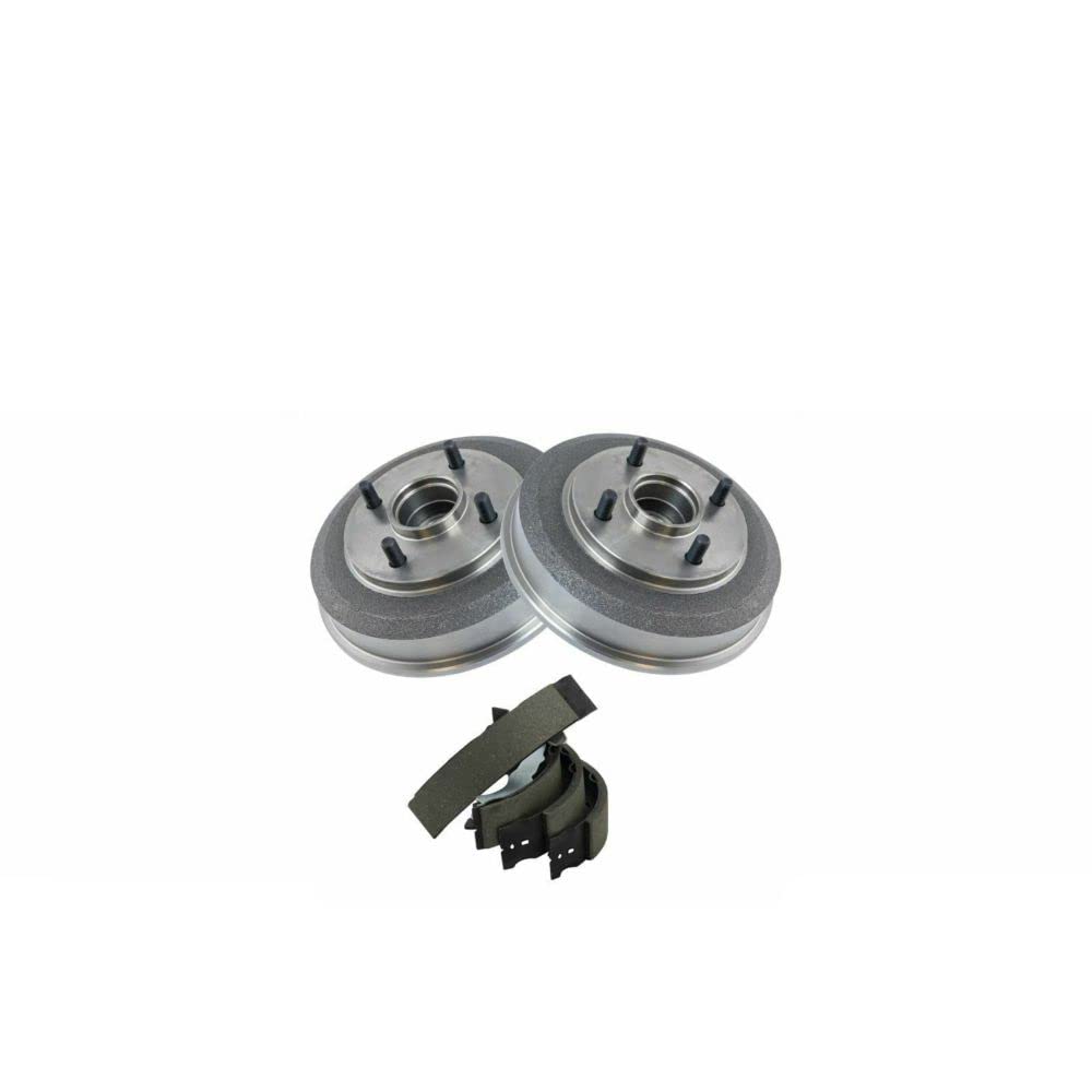 TOTMOX Rear Brake Drum & Shoe Kit - Compatible with Ford Focus 2000-2008 Models - Perfect for Brake System Replacement & Maintenance