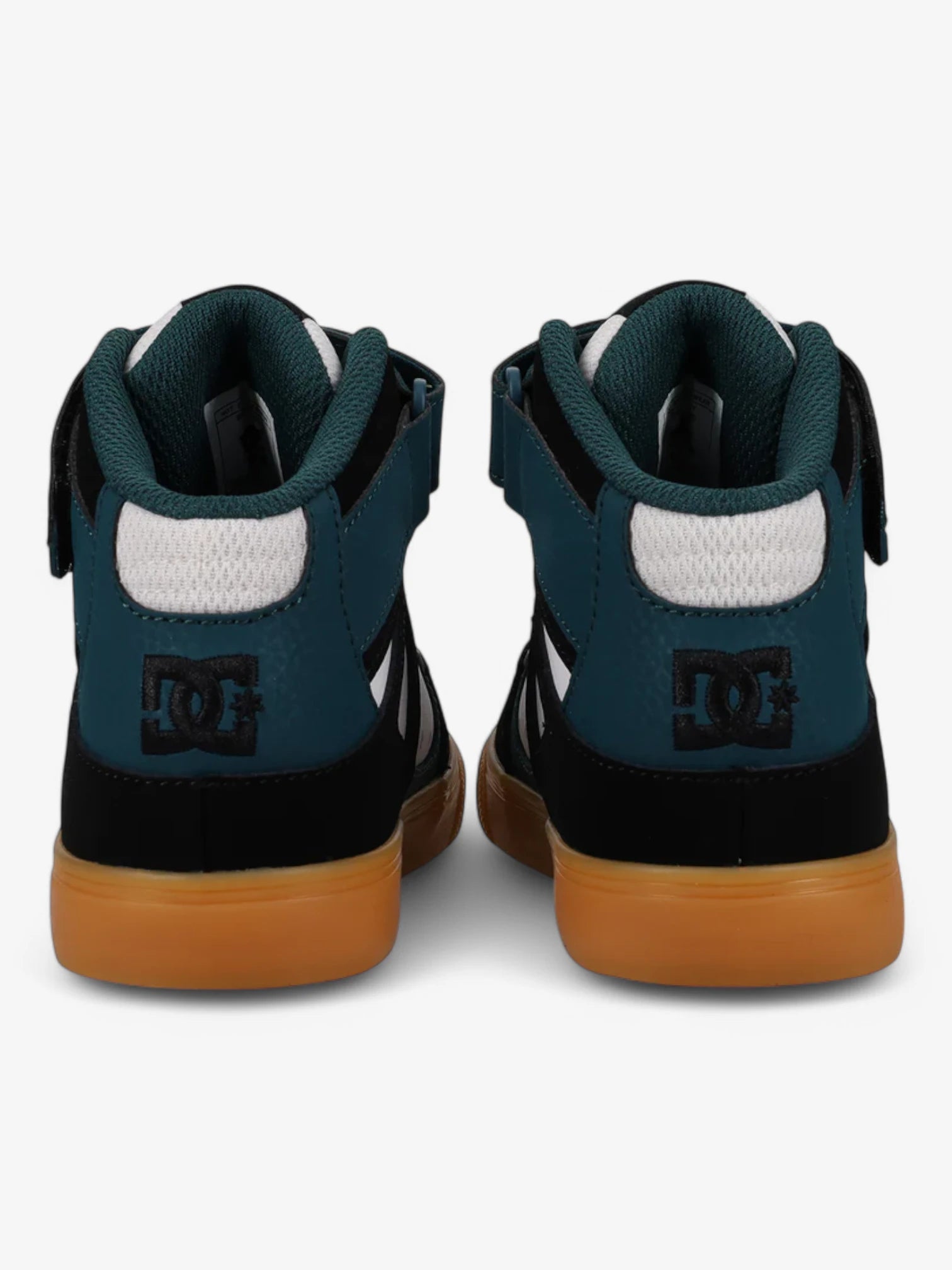 DC Pure Hi Top EV Skate Shoes for Boys - White, Green & Black - High Top Sneakers for Skateboarding & Casual Wear