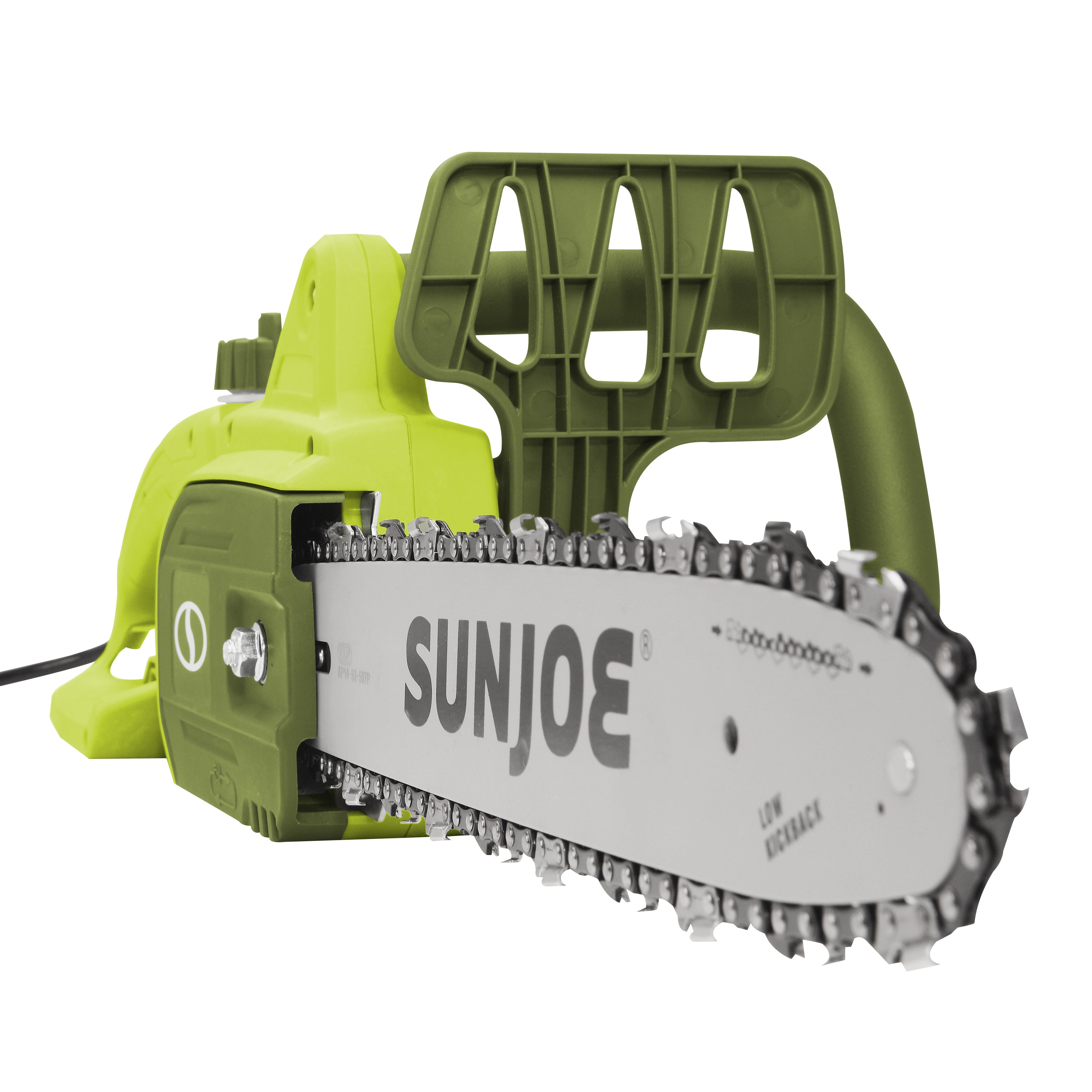 Sun Joe SWJ599E 14-Inch 9-Amp Electric Handheld Chainsaw - Lightweight Tree Limb Master with Low Kickback | Perfect for Yard Work, Tree Trimming & DIY Home Projects
