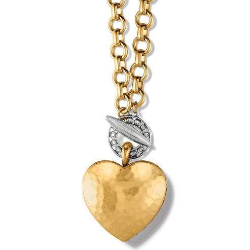 Brighton Inner Circle Heart Toggle Necklace in Two Tone - Elegant Jewelry for Women, Perfect for Valentine's Day, Anniversary & Romantic Gifts